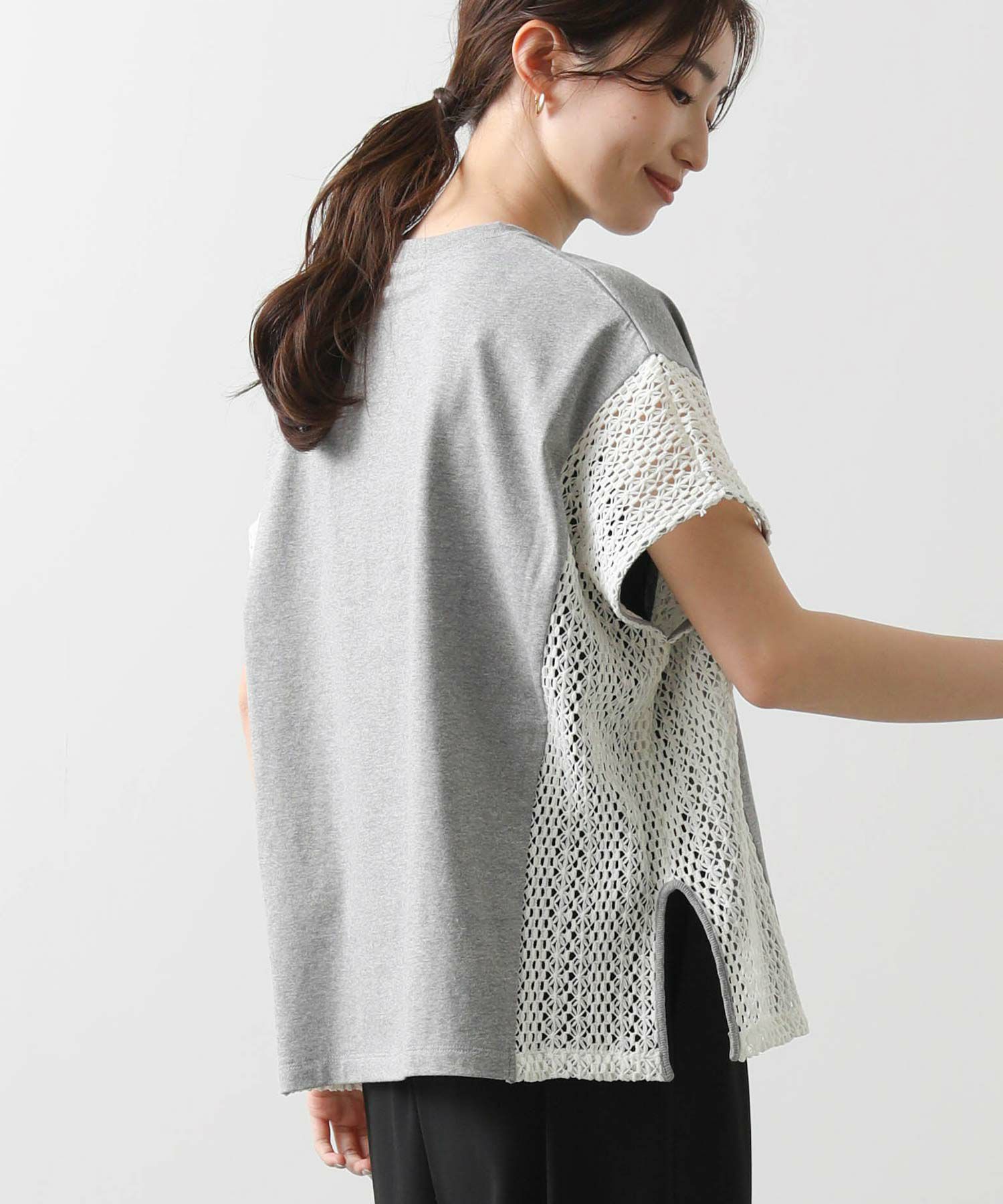 Gready Brilliant Ｓラッセルレース切替フレンチスリーブカットソー Gready Brilliant｜Sラッセルレース切替フレンチスリーブ