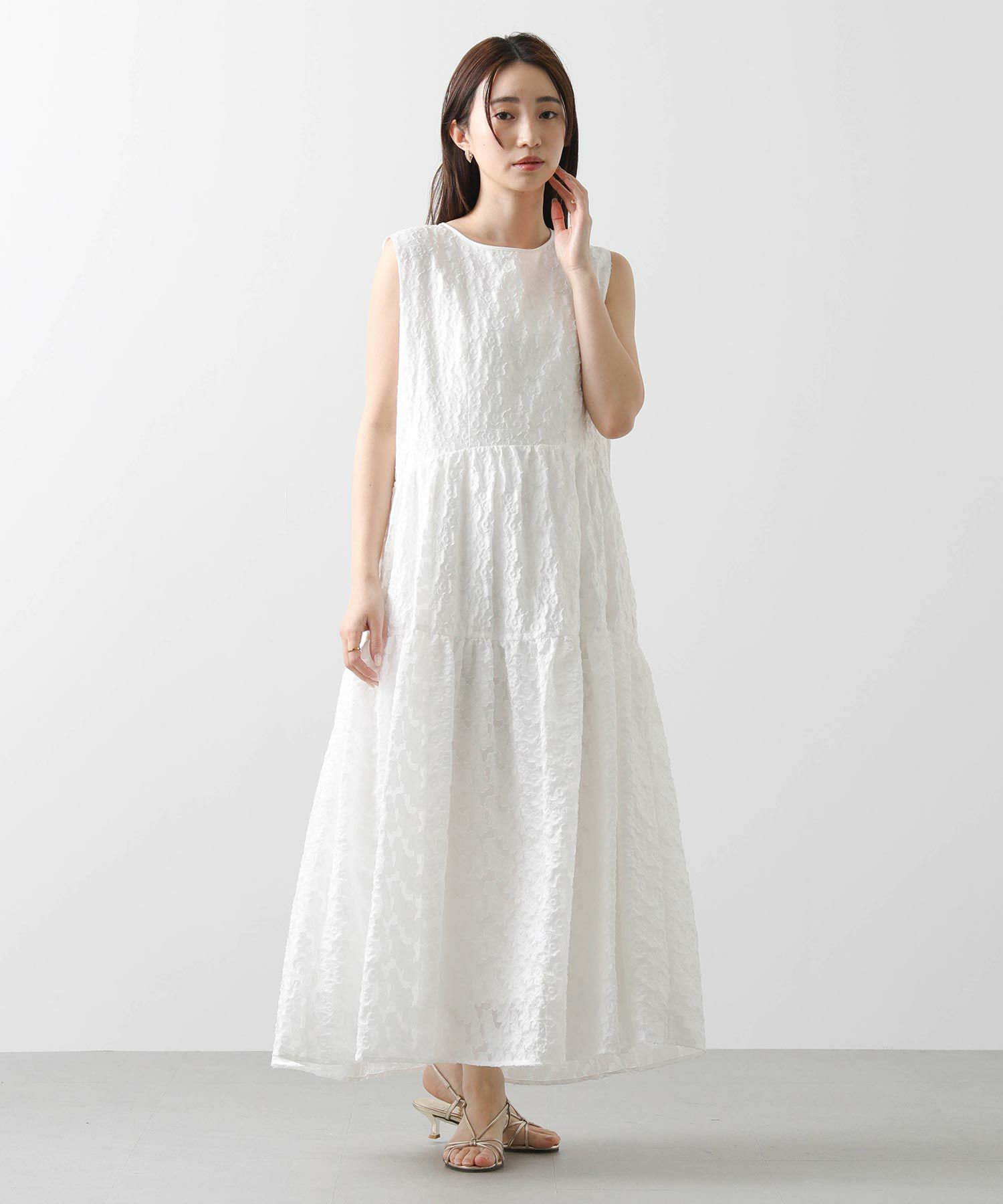 SALE】ボリュームフリルフラワープリントワンピース