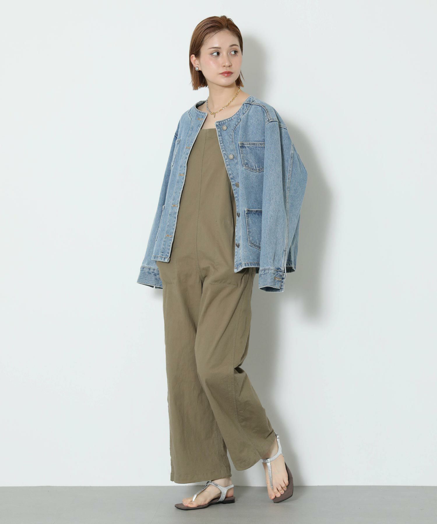 Re Fiina 裾ドロストキャミサロペット Re Fiina裾ドロストキャミサロペット | SEKIMIKI Online