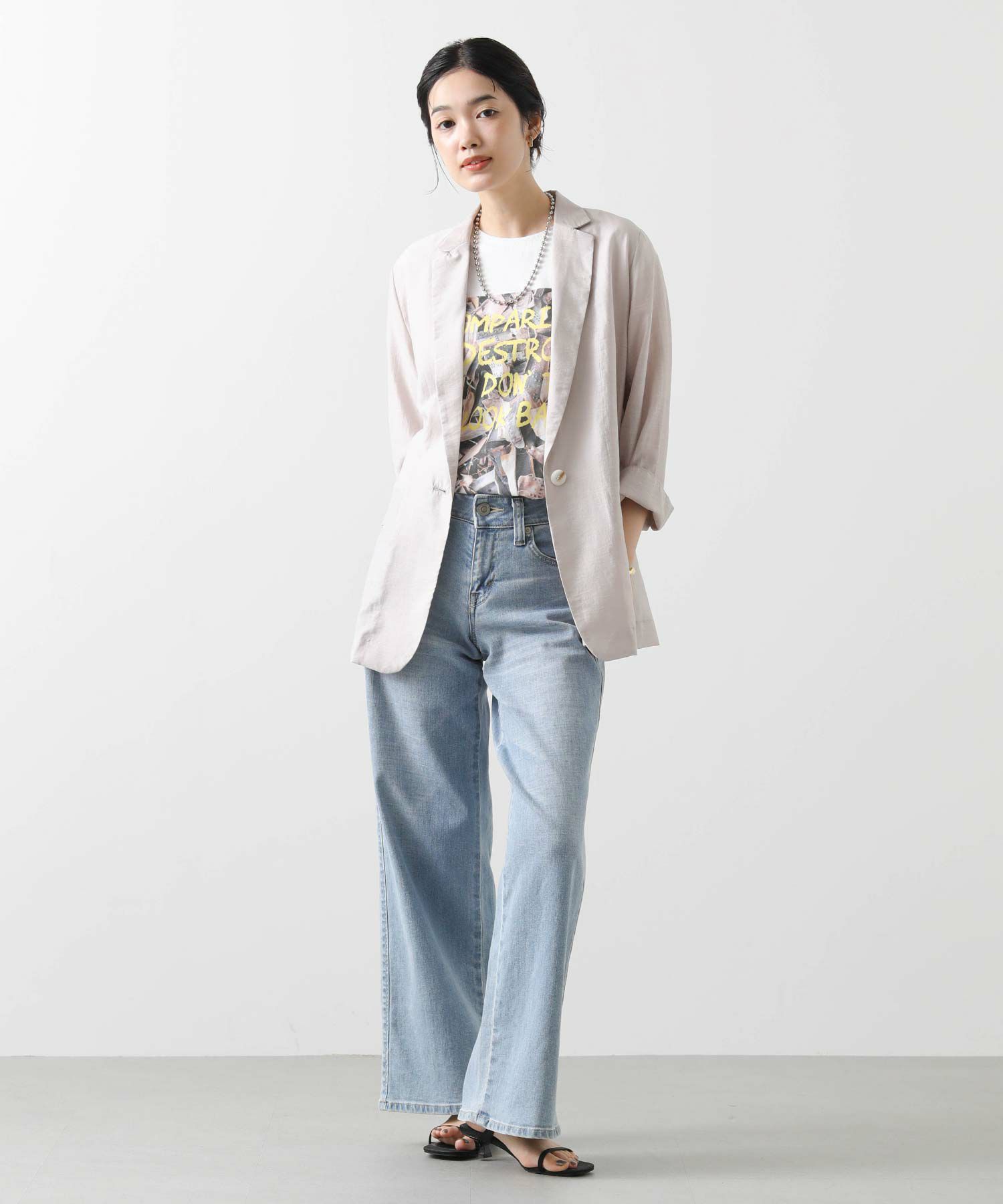 Gready Brilliantシアースラブテーラー7分袖ジャケット