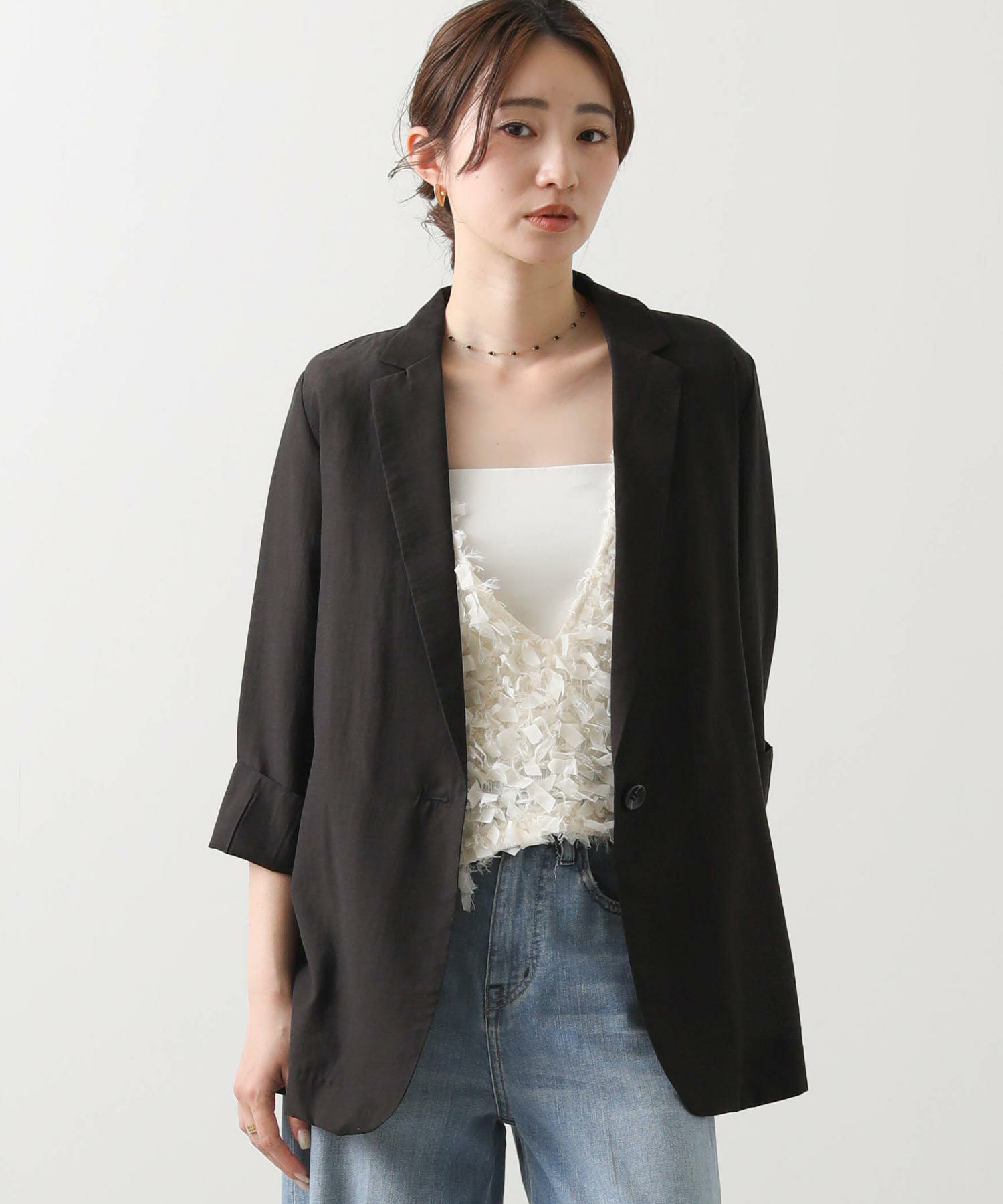 Gready Brilliantシアースラブテーラー7分袖ジャケット