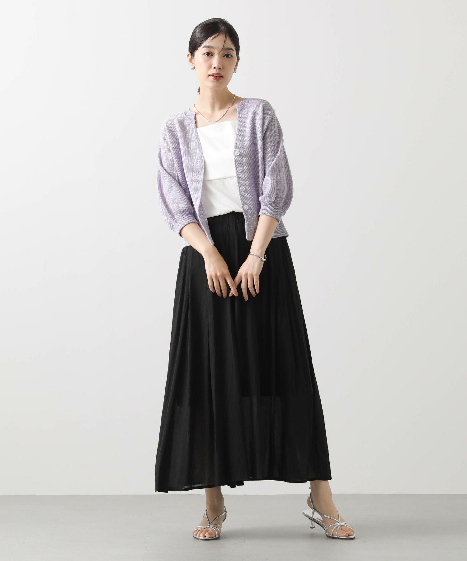 gready brilliant購入　 FAVORI ワイドパンツ Gready Brilliantジョーゼットワイドパンツ | SEKIMIKI Online