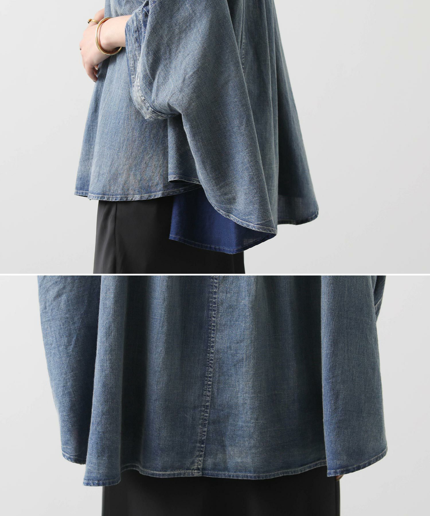 Gready Brilliant Ｒｉｓｌｅｙデニムシャツ Gready Brilliant｜シアーデニムフリルシャツ | Rakuten Fashion