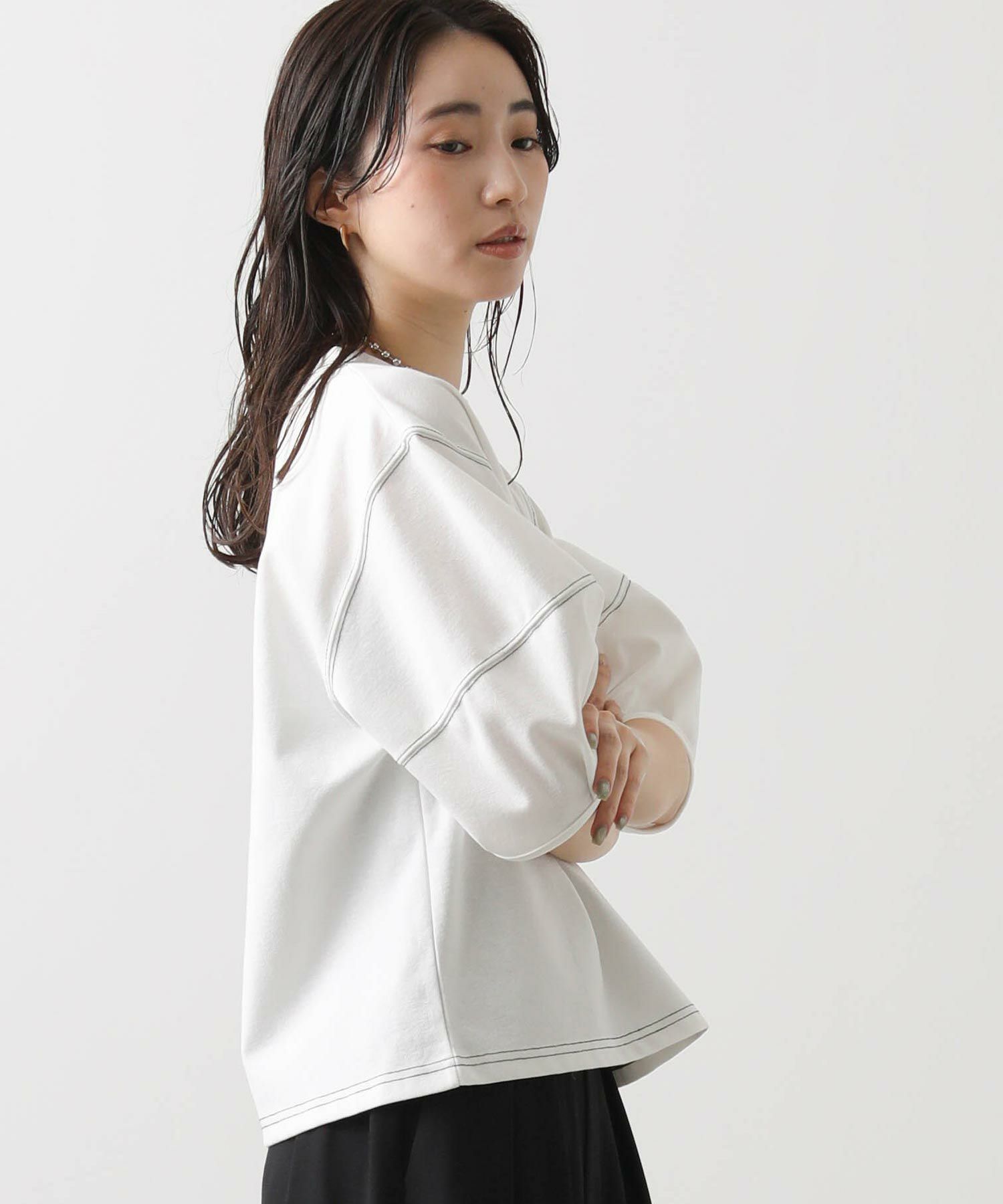 Gready Brilliant 3Dフラワーベルスリーブカットソー Gready Brilliant｜袖3Dレースパフ5分袖カットソー | Rakuten