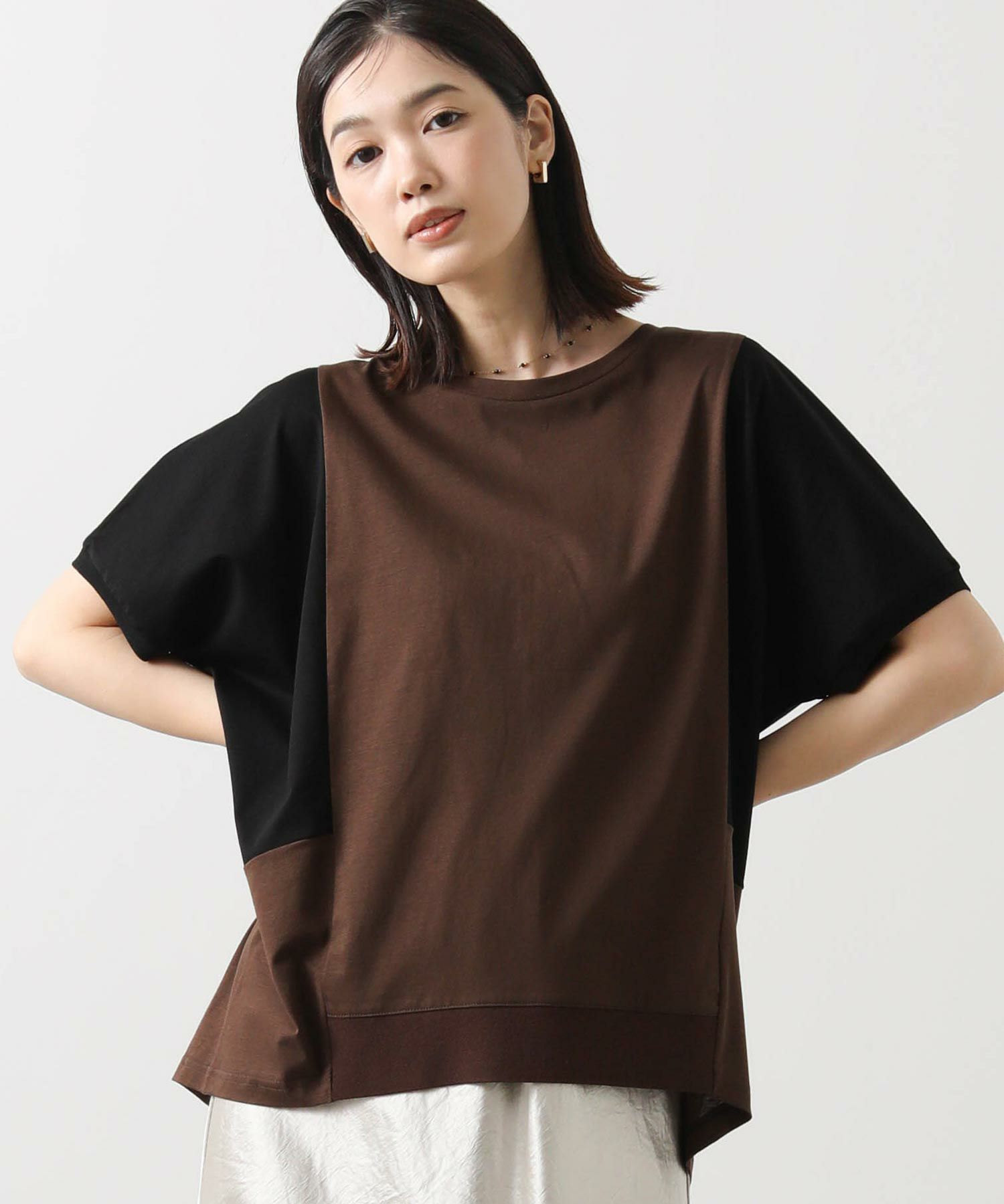 Gready Brilliant Ｓラッセルレース切替フレンチスリーブカットソー Gready Brilliant｜Sラッセルレース切替フレンチスリーブ