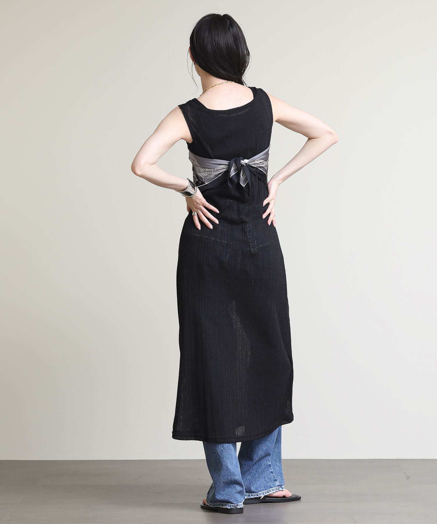 ワンピース rii:) The rejoices.透かしリブニットワンピース | SEKIMIKI Online