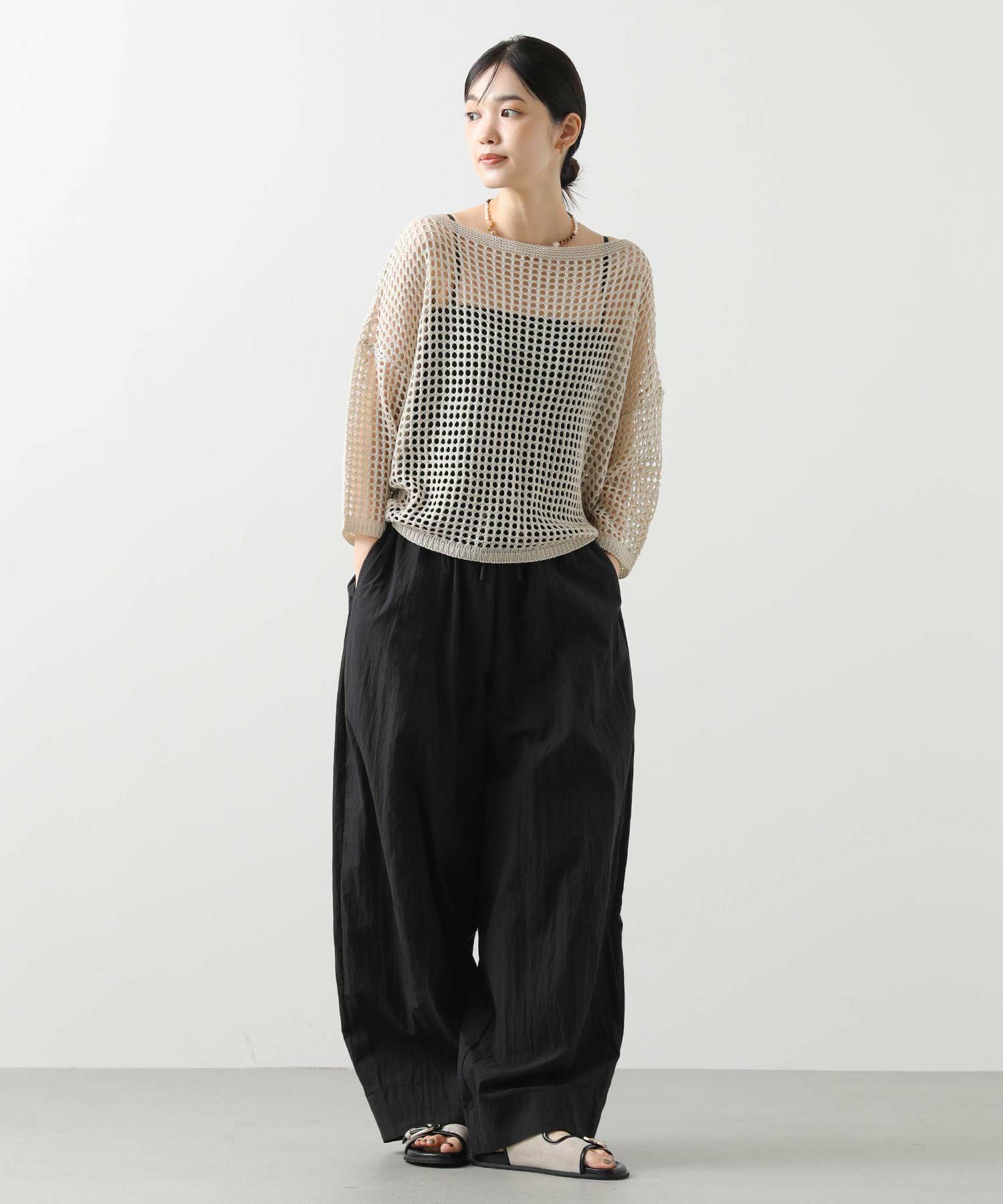 Gready Brilliant●Lallia muドローストリングワークパンツ Gready Brilliant○Lallia muドローストリングワークパンツ