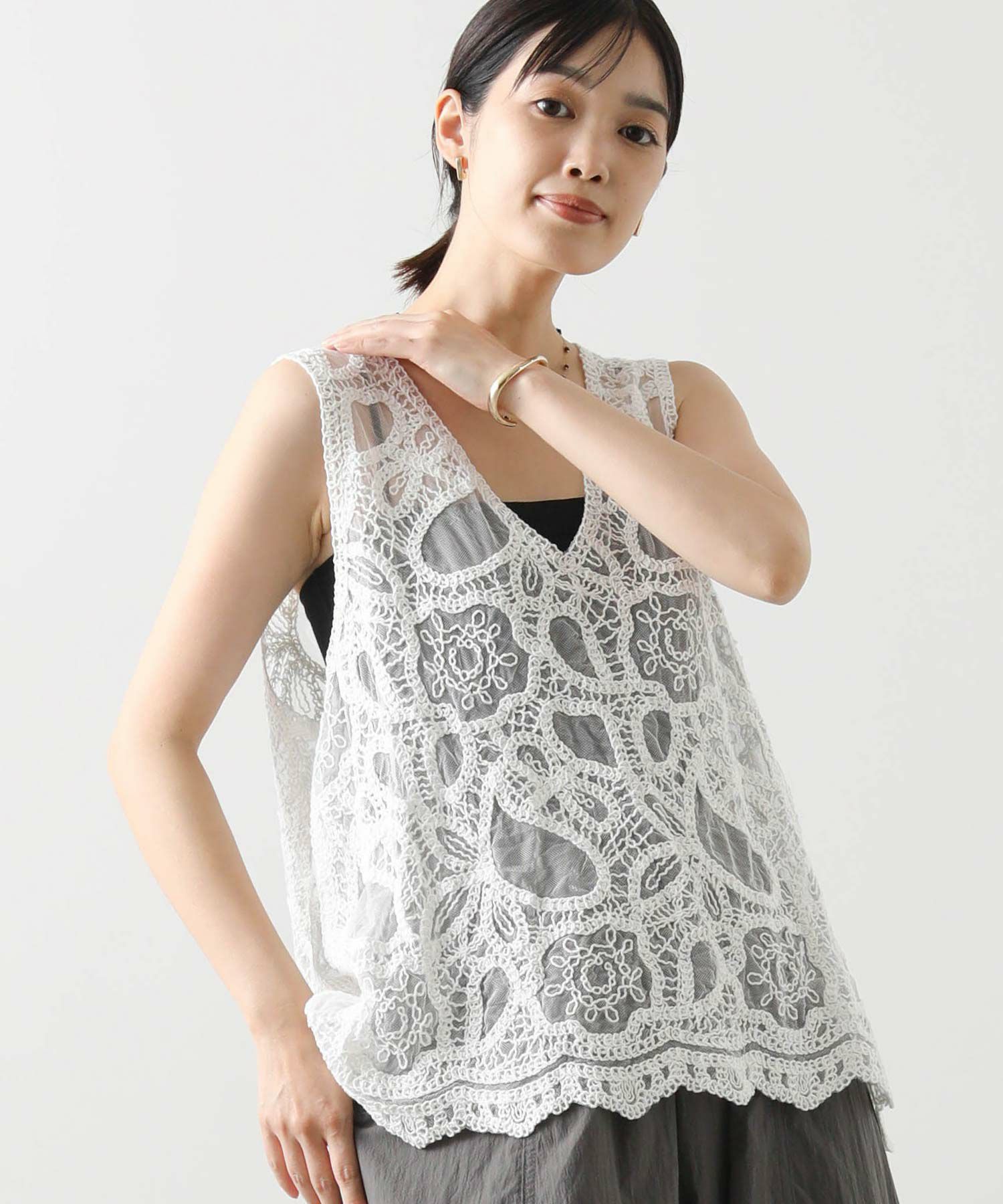Gready Brilliant刺繍レース2WAYベスト | SEKIMIKI Online
