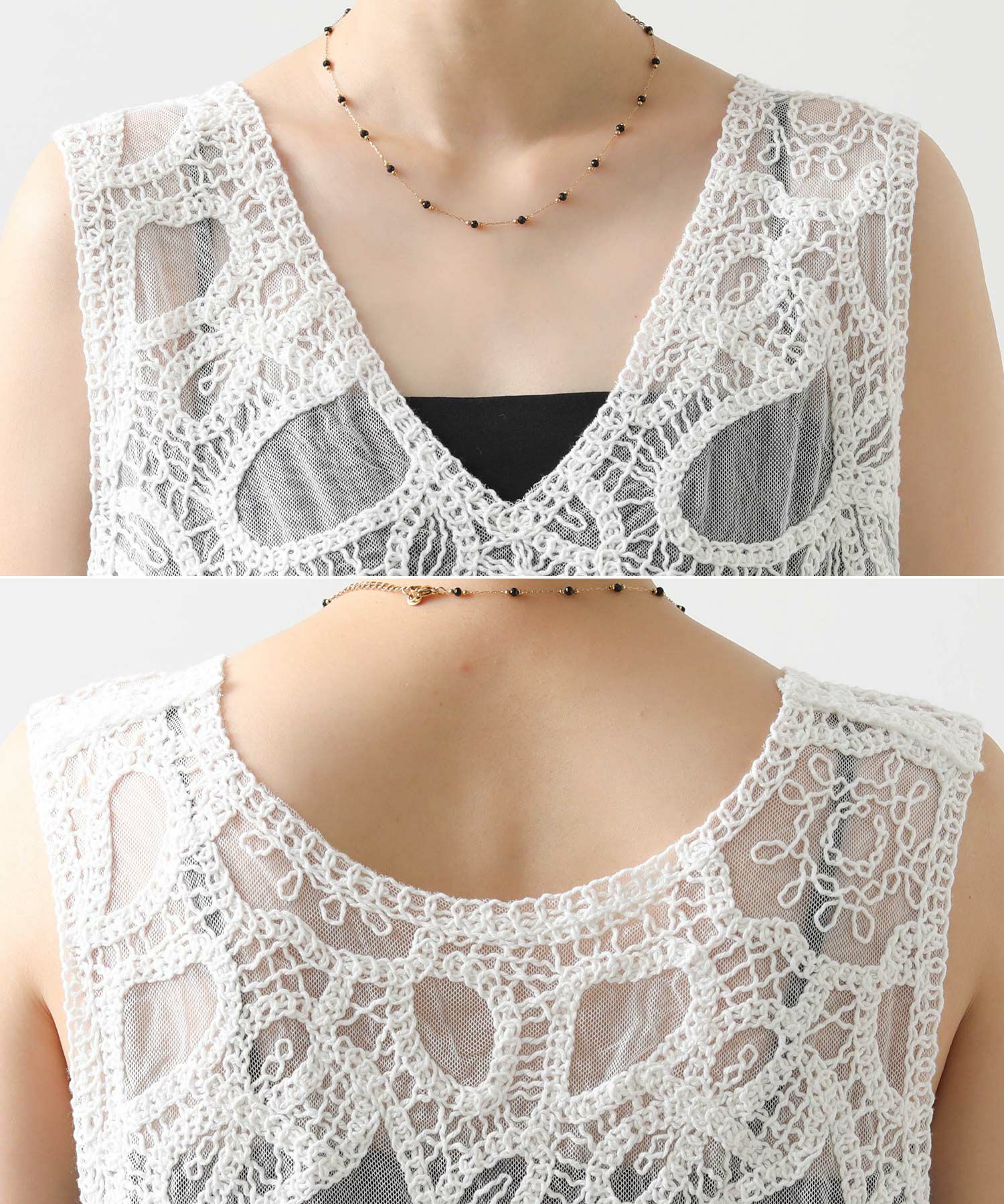 2025夏　新品　グレディブリリアン　刺繍レース2wayベスト Gready Brilliant｜刺繍レース2WAYベスト | Rakuten Fashion