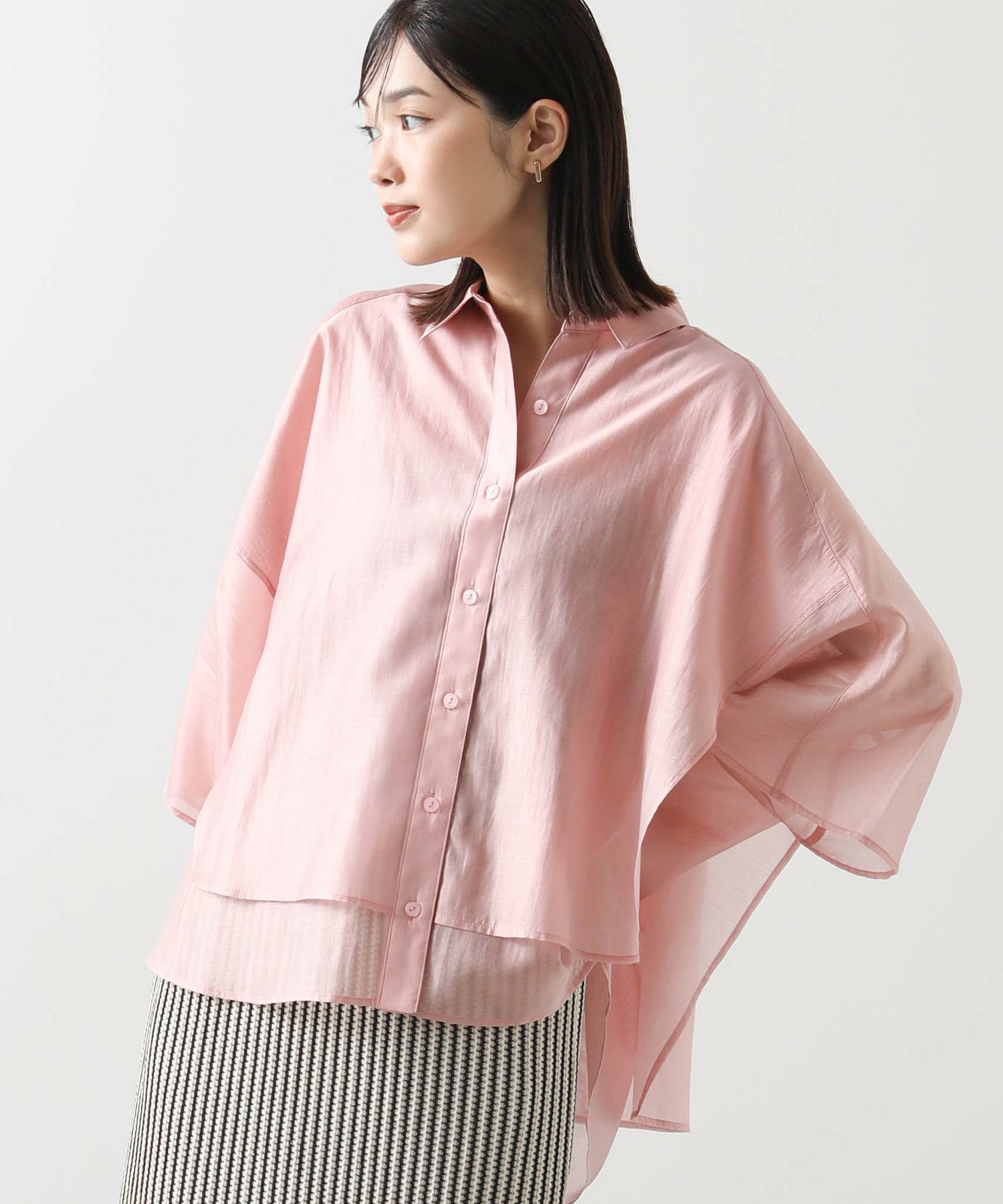 「Gready Brilliant」 「tomber du ciel」ドルマンスリーブブラウス FREE ピンク レディース Gready Brilliant ブラウス シャツ リネンドルマンシャツ