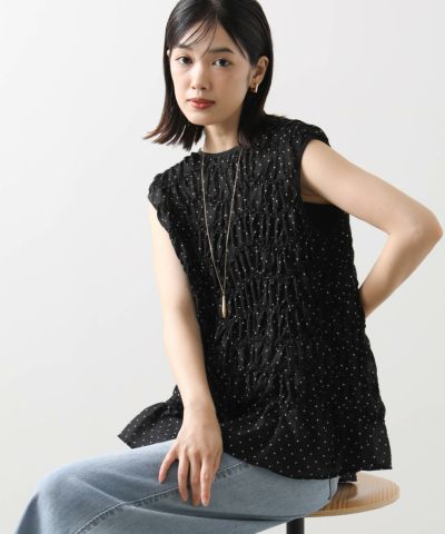 本日迄出品❕【gready brilliant 】エコレザーギャザーブルゾン