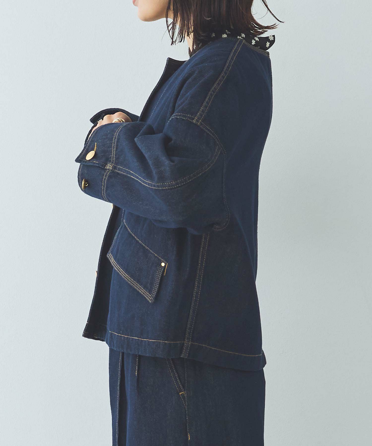 Gready Brilliant デニムジャケット Gジャン MARGAUX Gready Brilliant金釦デニムジャケット | SEKIMIKI Online