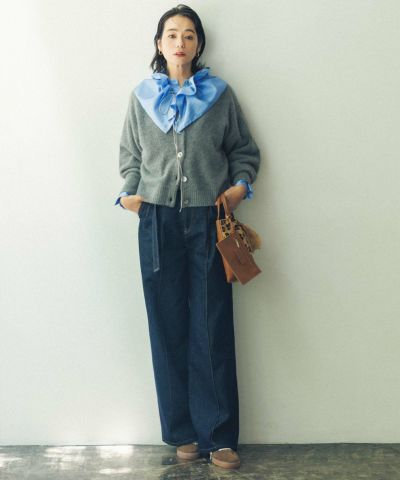 Gready Brilliant<br>【竹下 玲奈select item】<br>ベルト付きデニムワイドパンツ