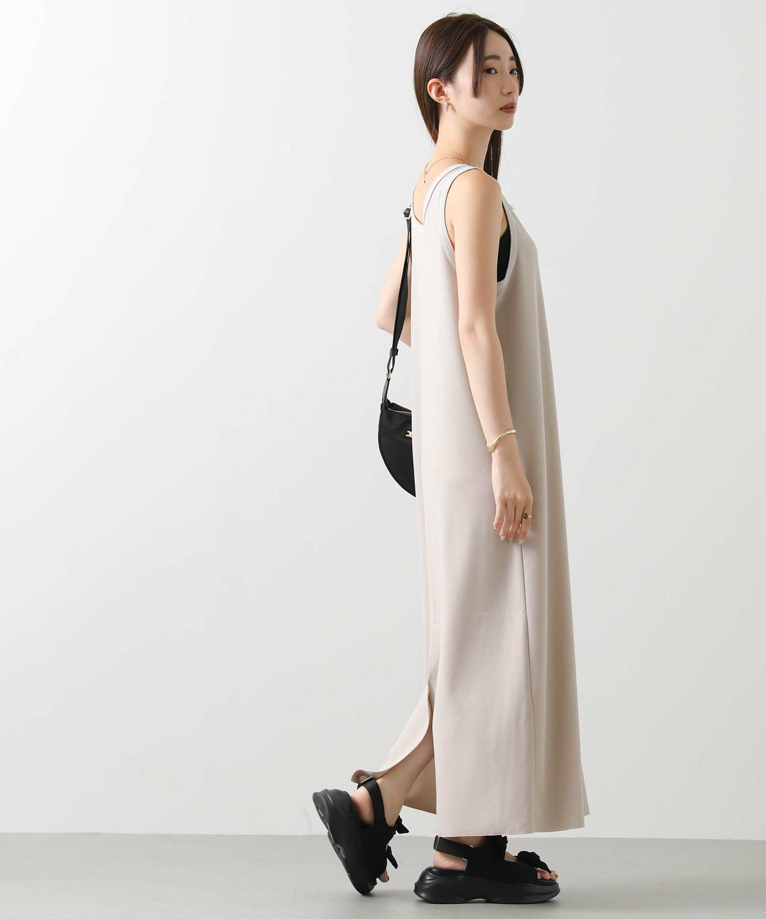 Gready Brilliantカットジョーゼット2wayノースリーブ