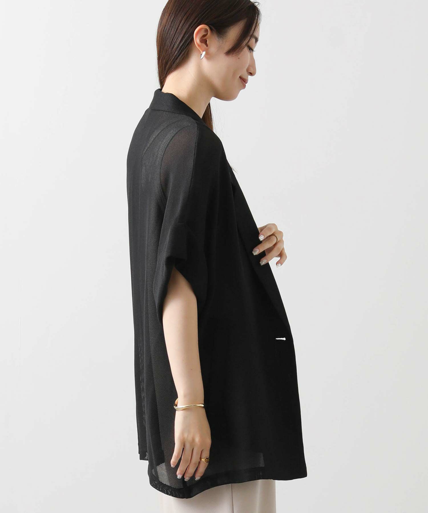 Gready Brilliantメッシュテーラー5分袖ジャケット | SEKIMIKI Online