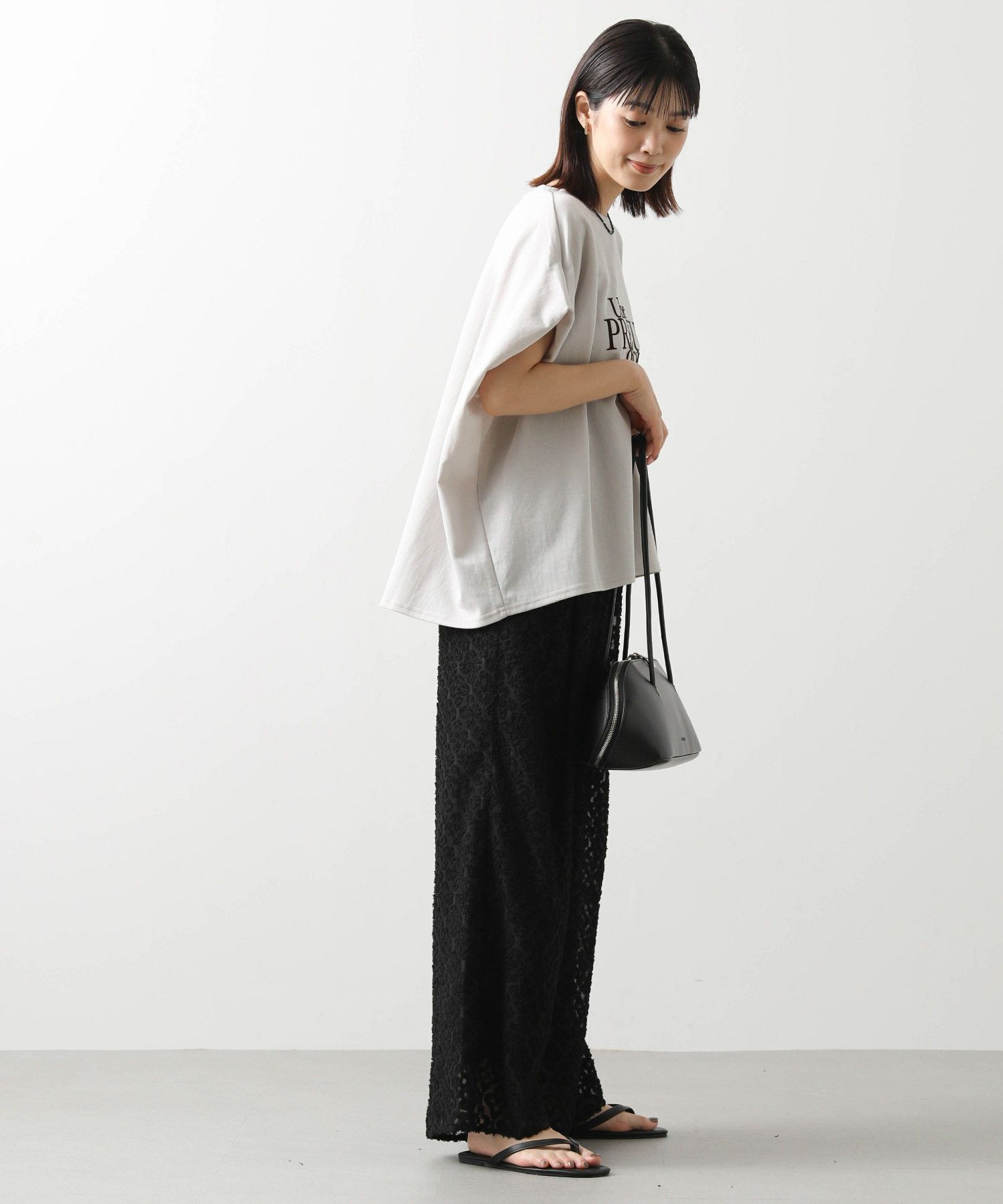 Gready Brilliants.幾何カットジャガードワイドパンツ | SEKIMIKI Online