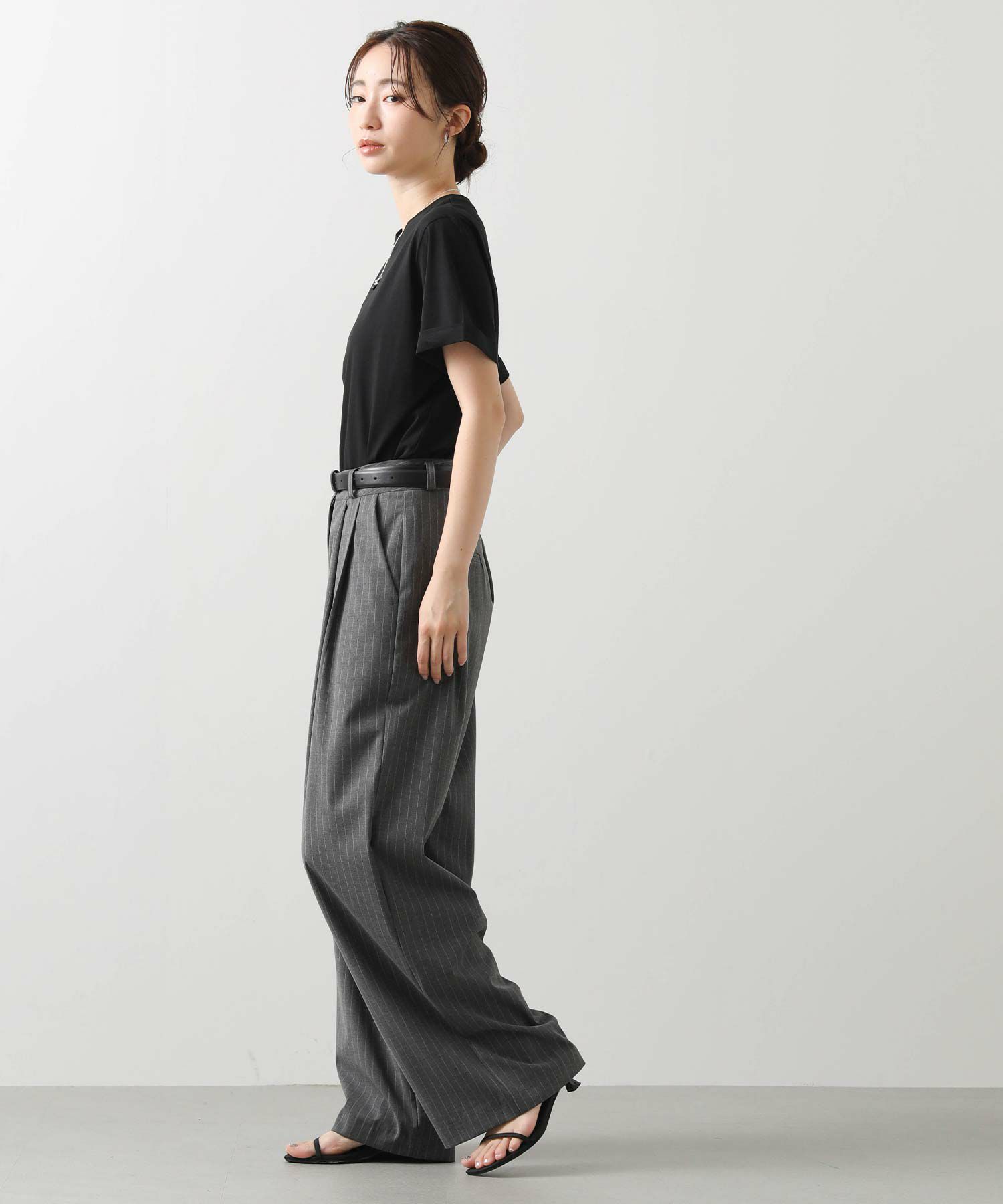 Gready Brilliants.ストライプタックワイドパンツ | SEKIMIKI Online