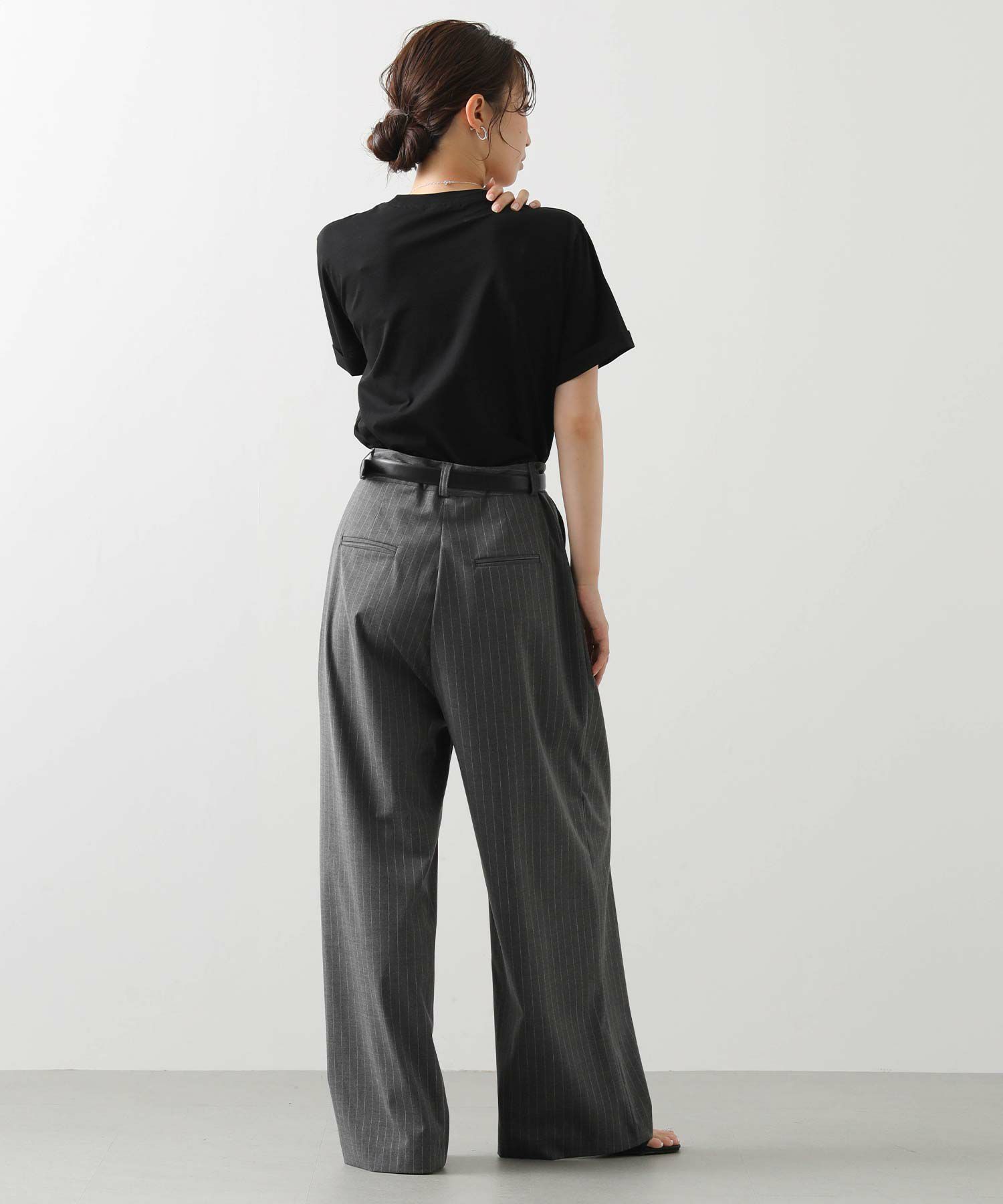 Gready Brilliants.ストライプタックワイドパンツ | SEKIMIKI Online