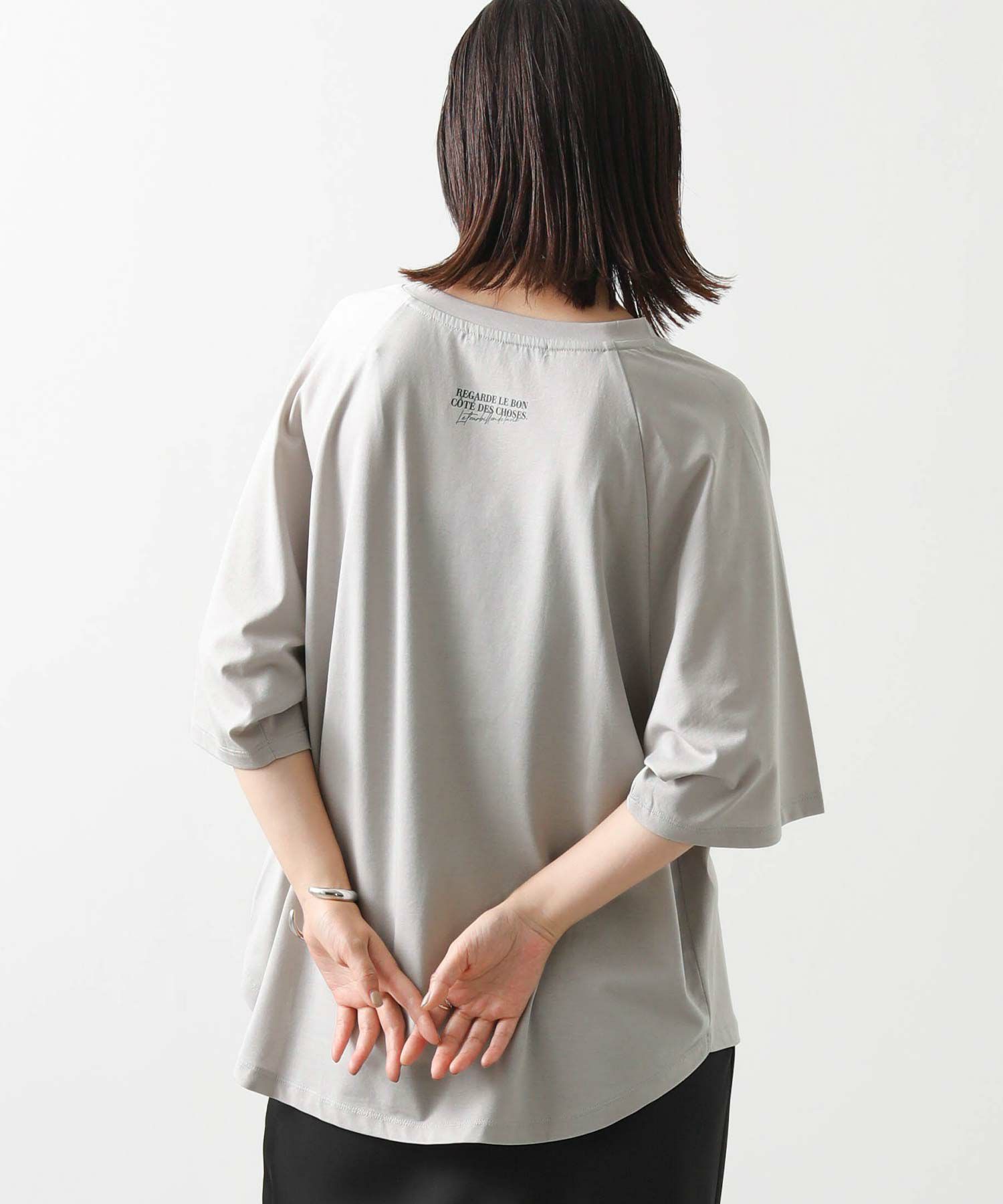 Gready Brilliant 今期　CENTREラグラン7分袖カットソー Gready Brilliant CENTREラグラン7分袖カットソー ピンク