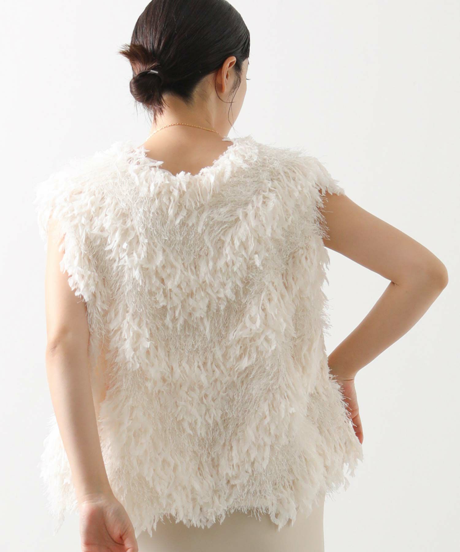 Gready Brilliants.ラメシャギージャガードベスト | SEKIMIKI Online