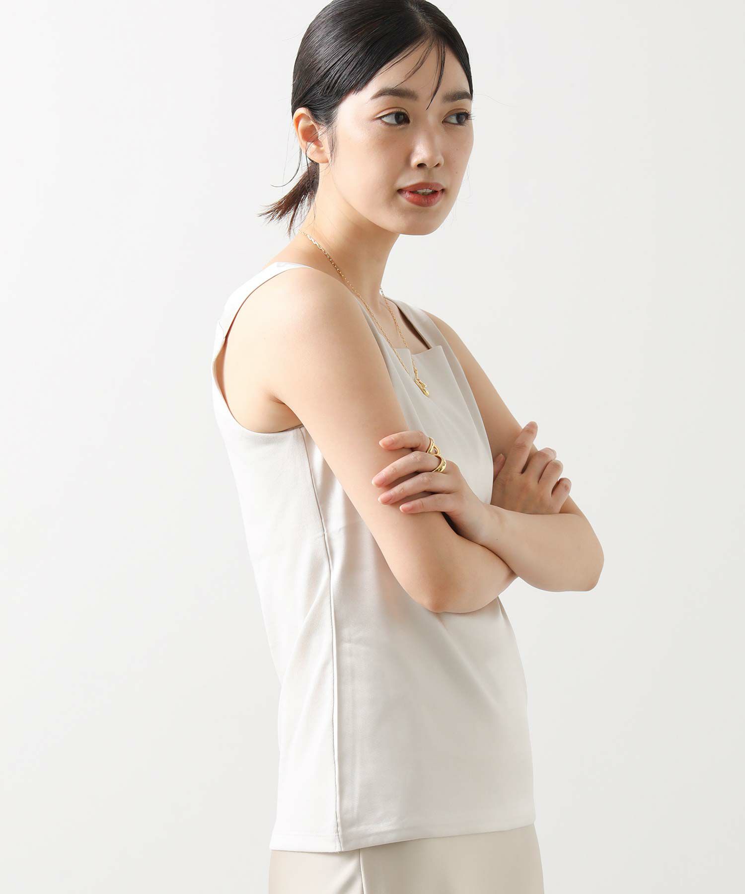 Gready Brilliantフロントサテンスクエアタンク | SEKIMIKI Online