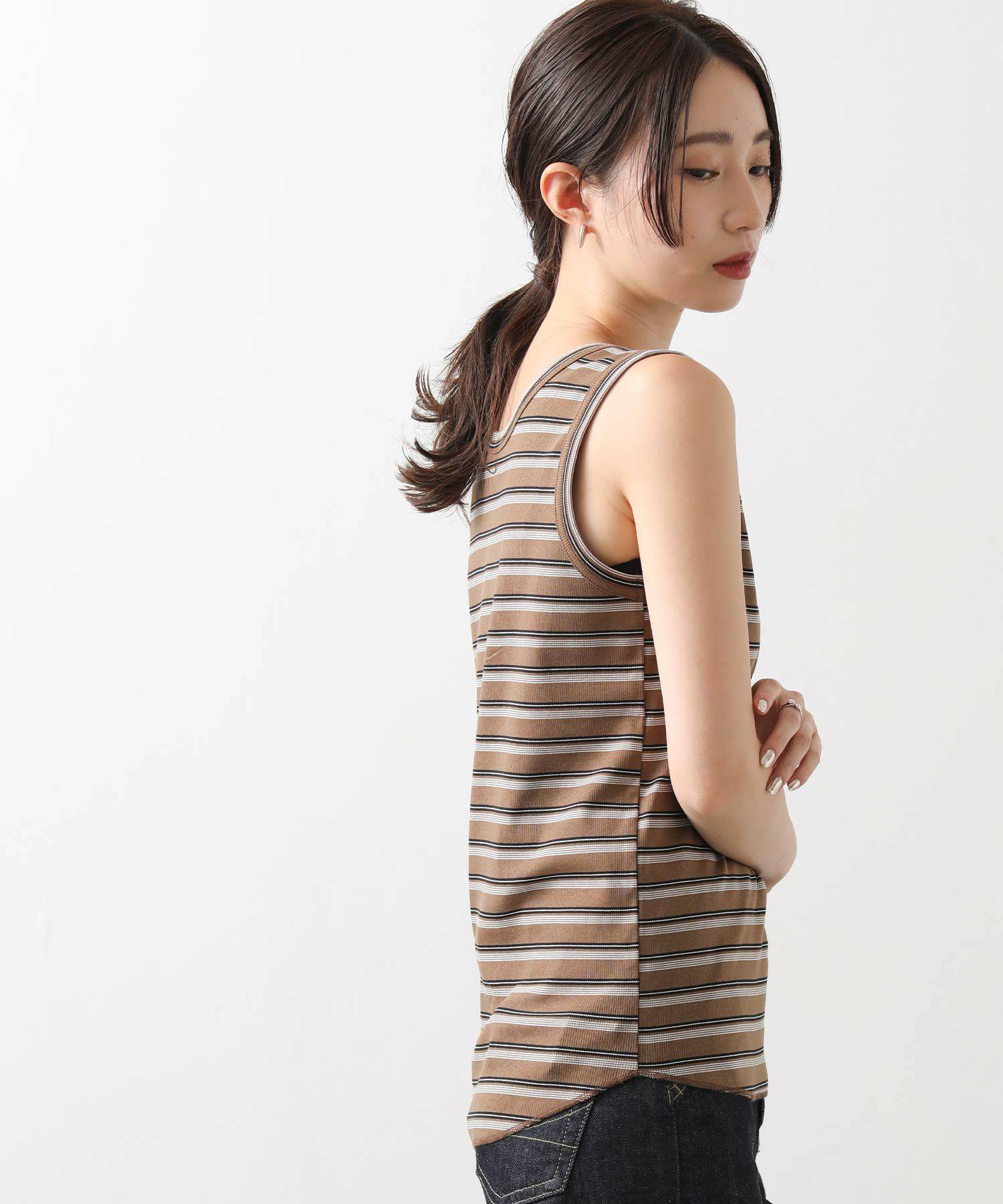 Gready Brilliantランダムリブボーダータンクトップ | SEKIMIKI Online