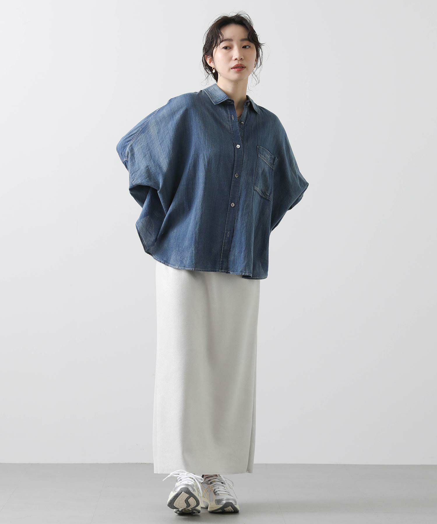 Gready Brilliantドルマンデニム長袖シャツ | SEKIMIKI Online