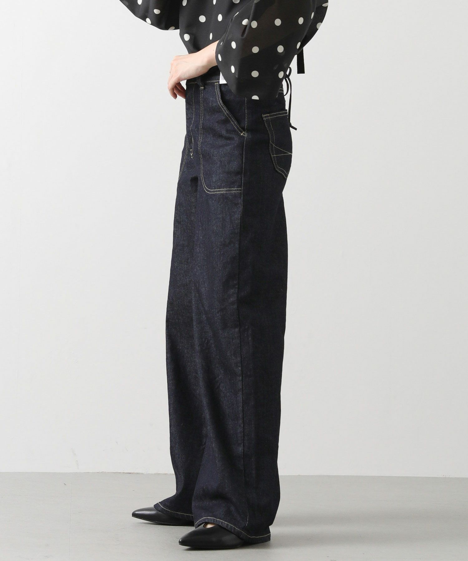 新品タグ 未着 マトコテディアン mat バックレースUP ワイドパンツ LIMITED EDITION】One-Tuck Wide Pants