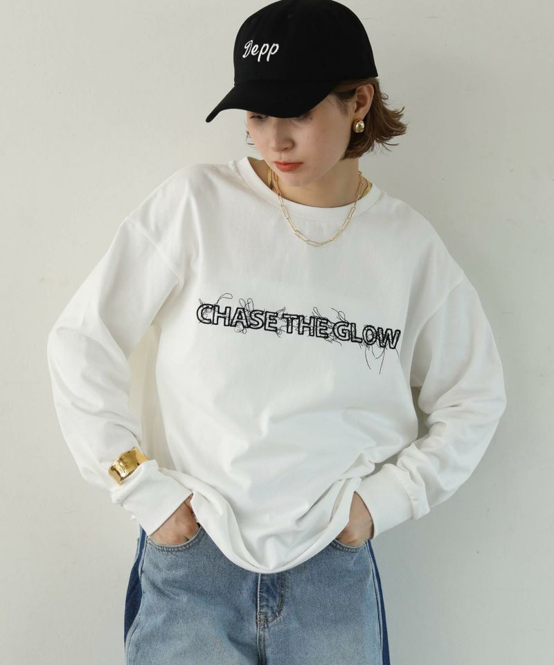 Re Fiinas.フロント刺繍ロゴロングTシャツ | SEKIMIKI Online