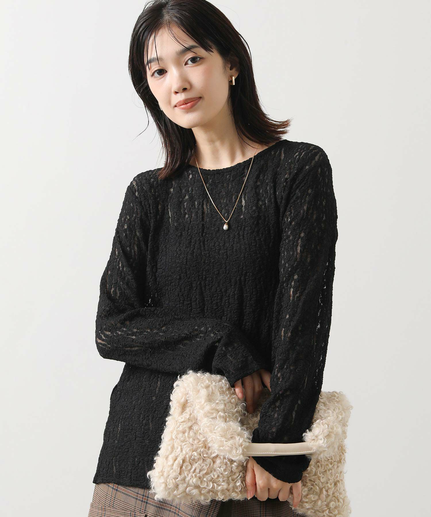 Gready Brilliantストレッチレースロングスリーブプルオーバー