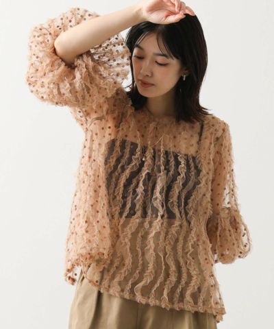 【MACHATT】 美品 キルティングブラウス RNA ブラウス シャツ B2773 デザインキューバシャツ レディース