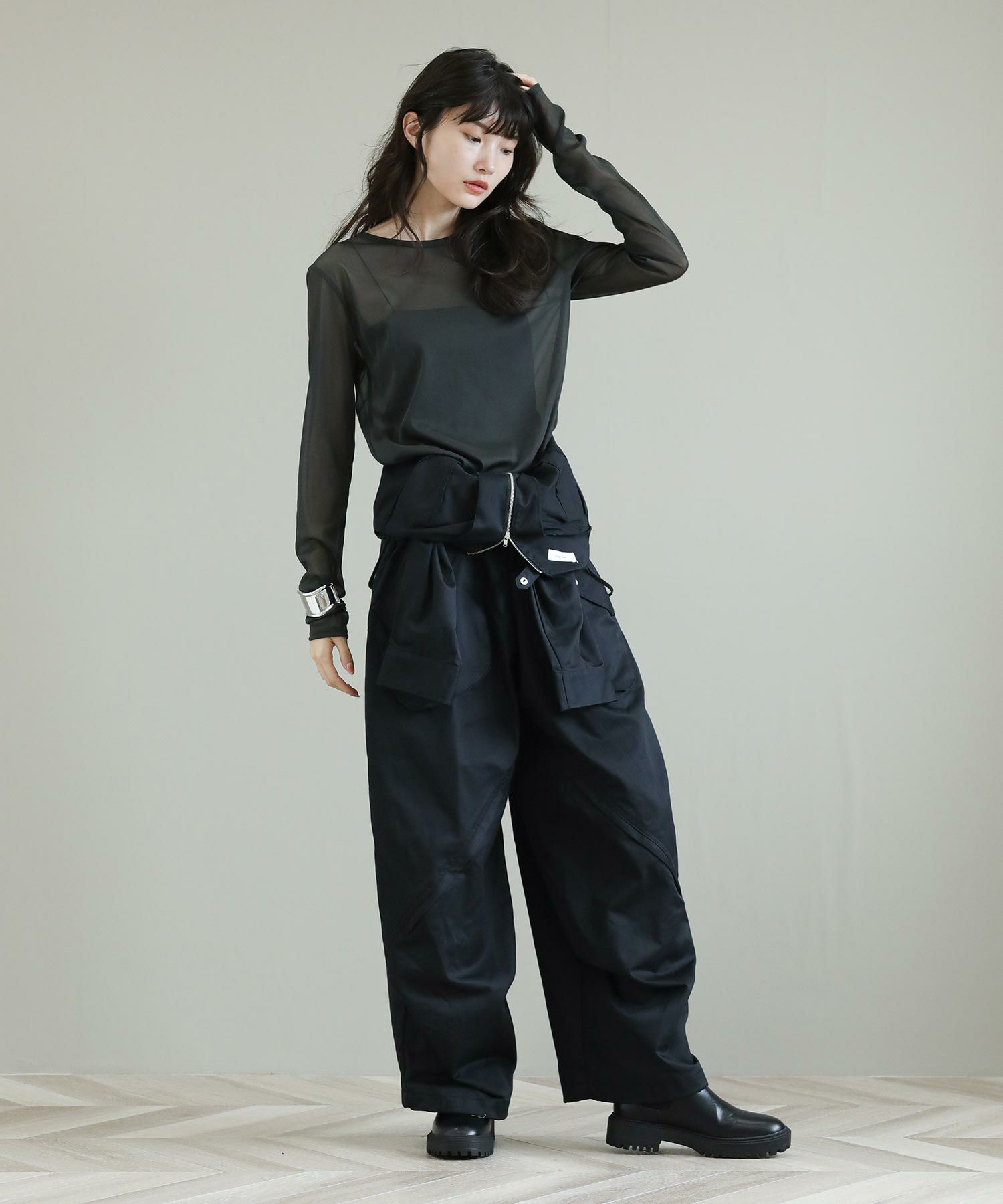 knuth marf サテンオールインワン ennui sheer satin all in one（つなぎ/オールインワン）｜Knuth