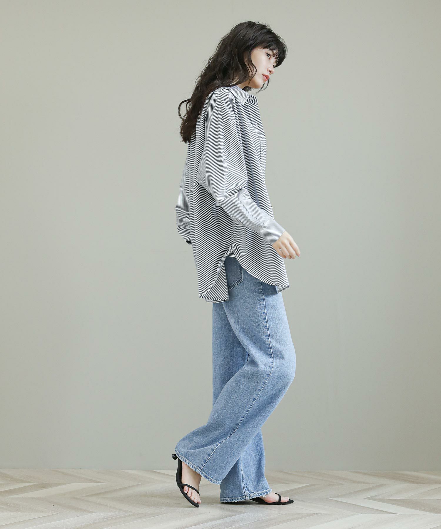 The rejoiceバイアスストライプシャツ | SEKIMIKI Online