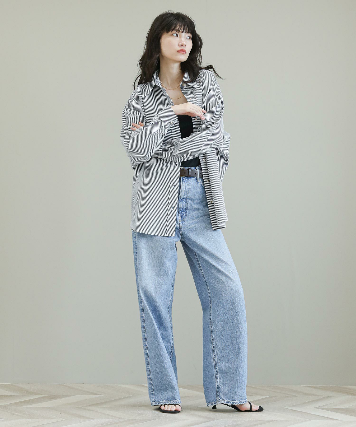 The rejoiceバイアスストライプシャツ | SEKIMIKI Online