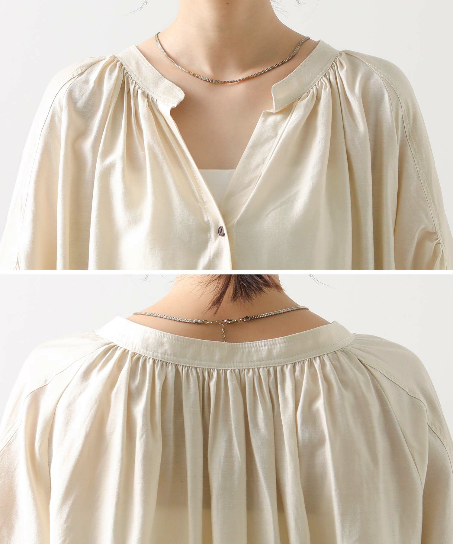 Gready Brilliants.スキッパーボリュームスリーブブラウス | SEKIMIKI