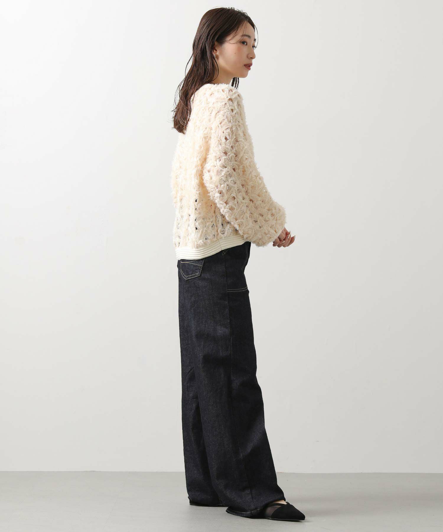 Gready Brilliants.フラワーレースVネックカーディガン | SEKIMIKI Online