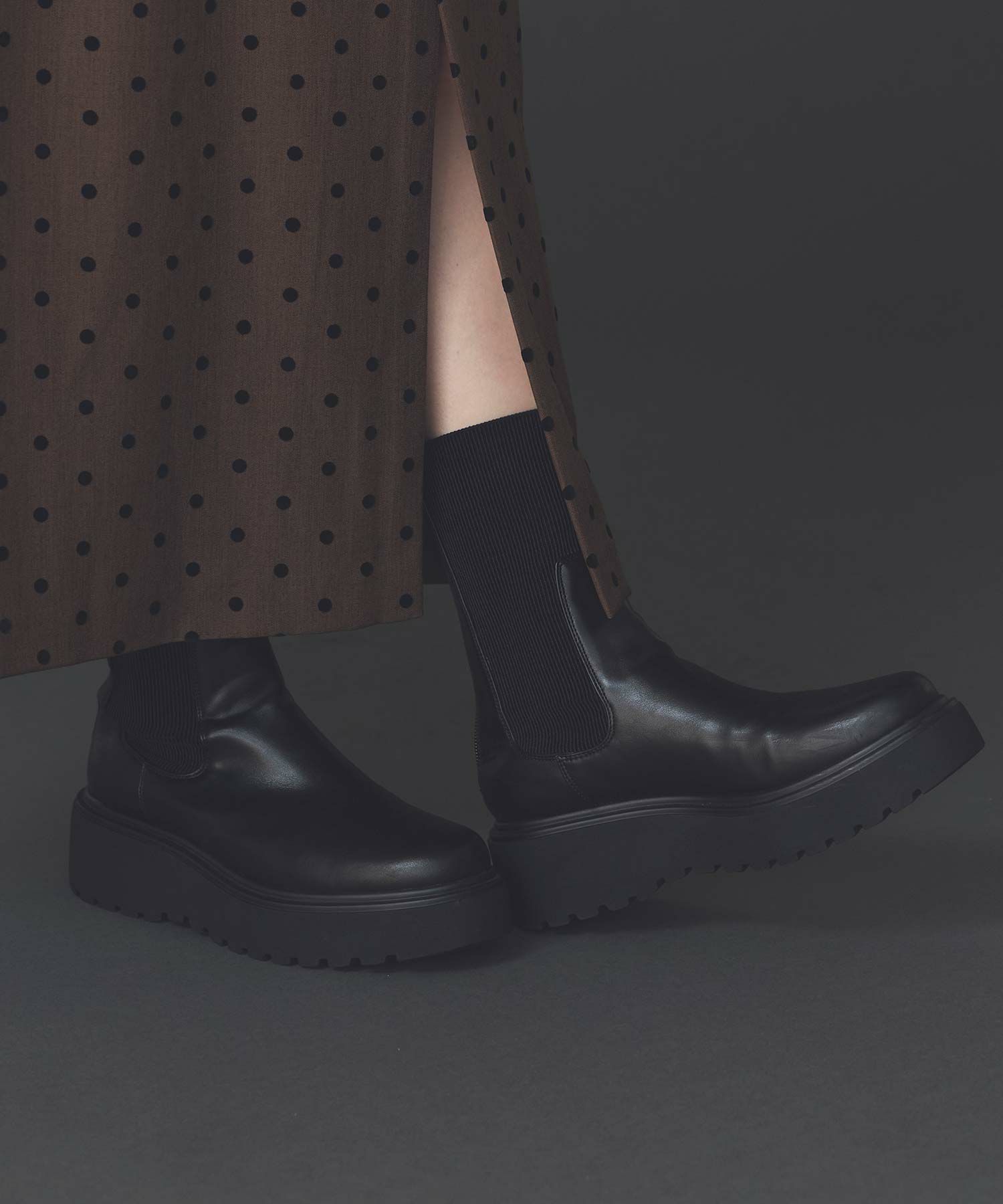 Gready BrilliantプラットフォームバックZIPブーツ | SEKIMIKI Online