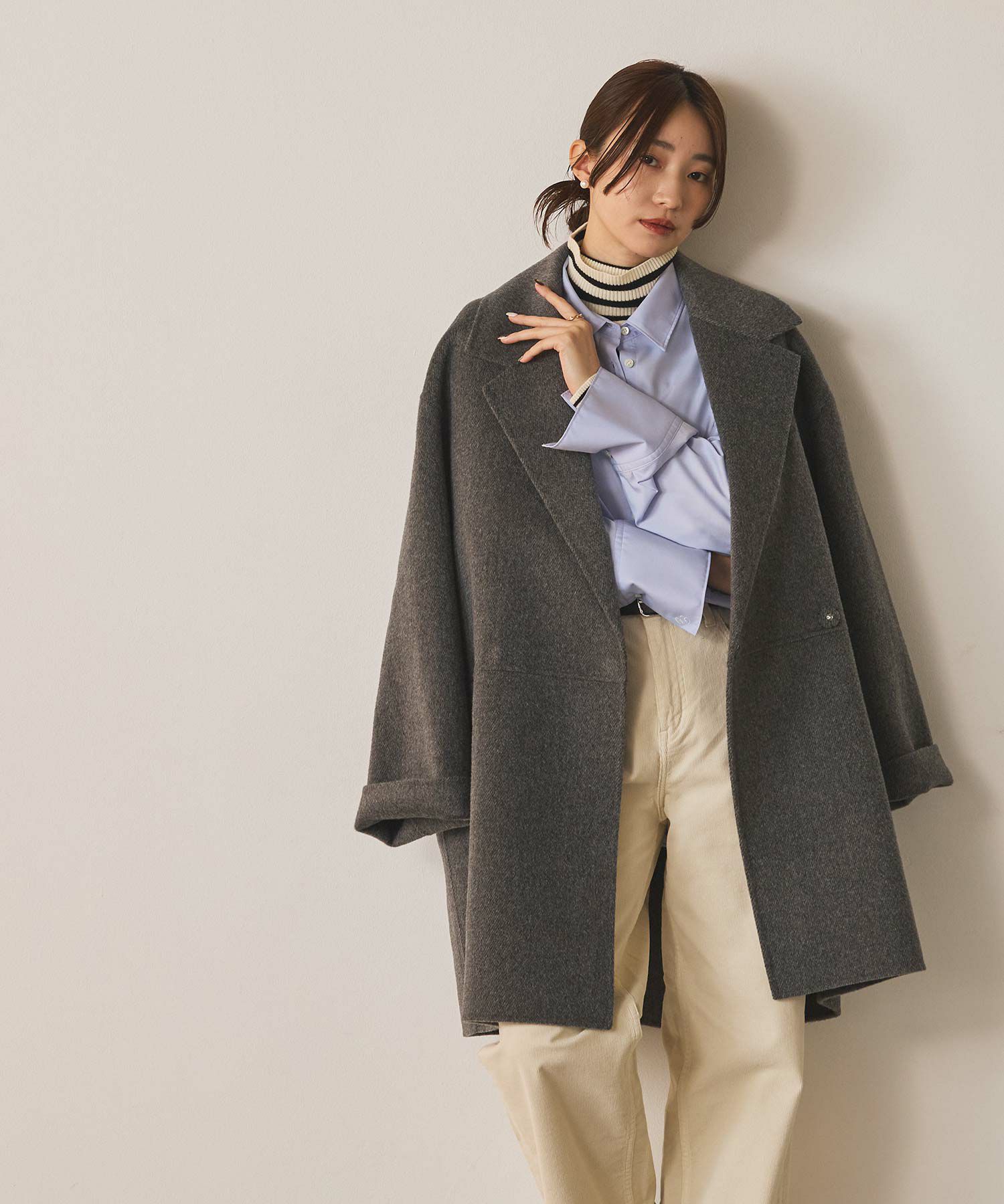 Gready BrilliantWフェイス大衿ダブルコート | SEKIMIKI Online