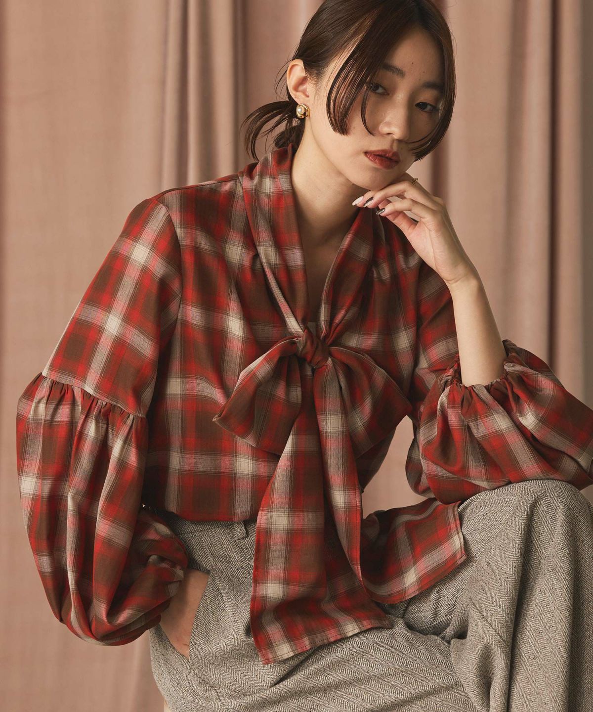 ブラウン×レッド