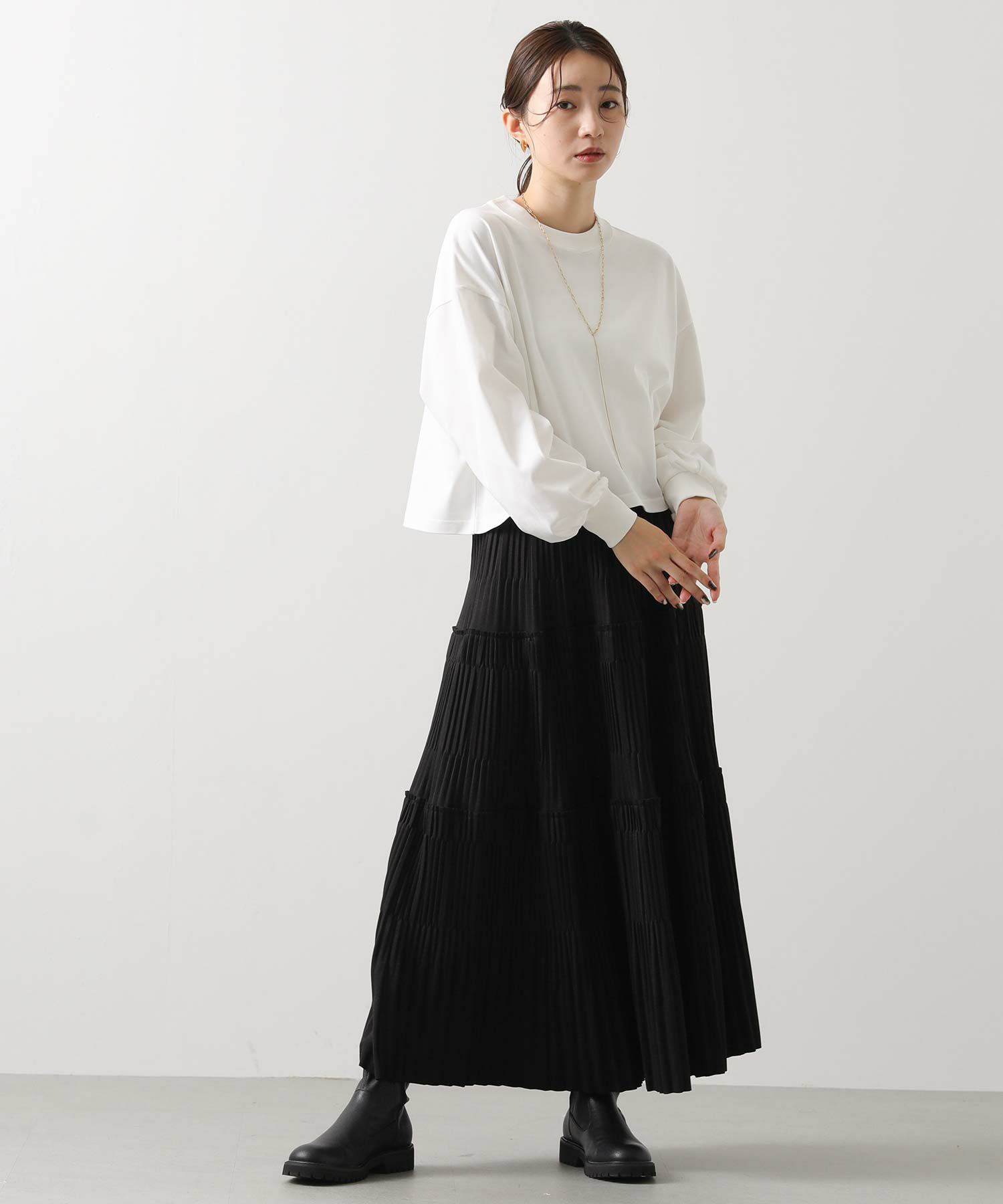 Gready Brilliantカットティアードプリーツスカート | SEKIMIKI Online