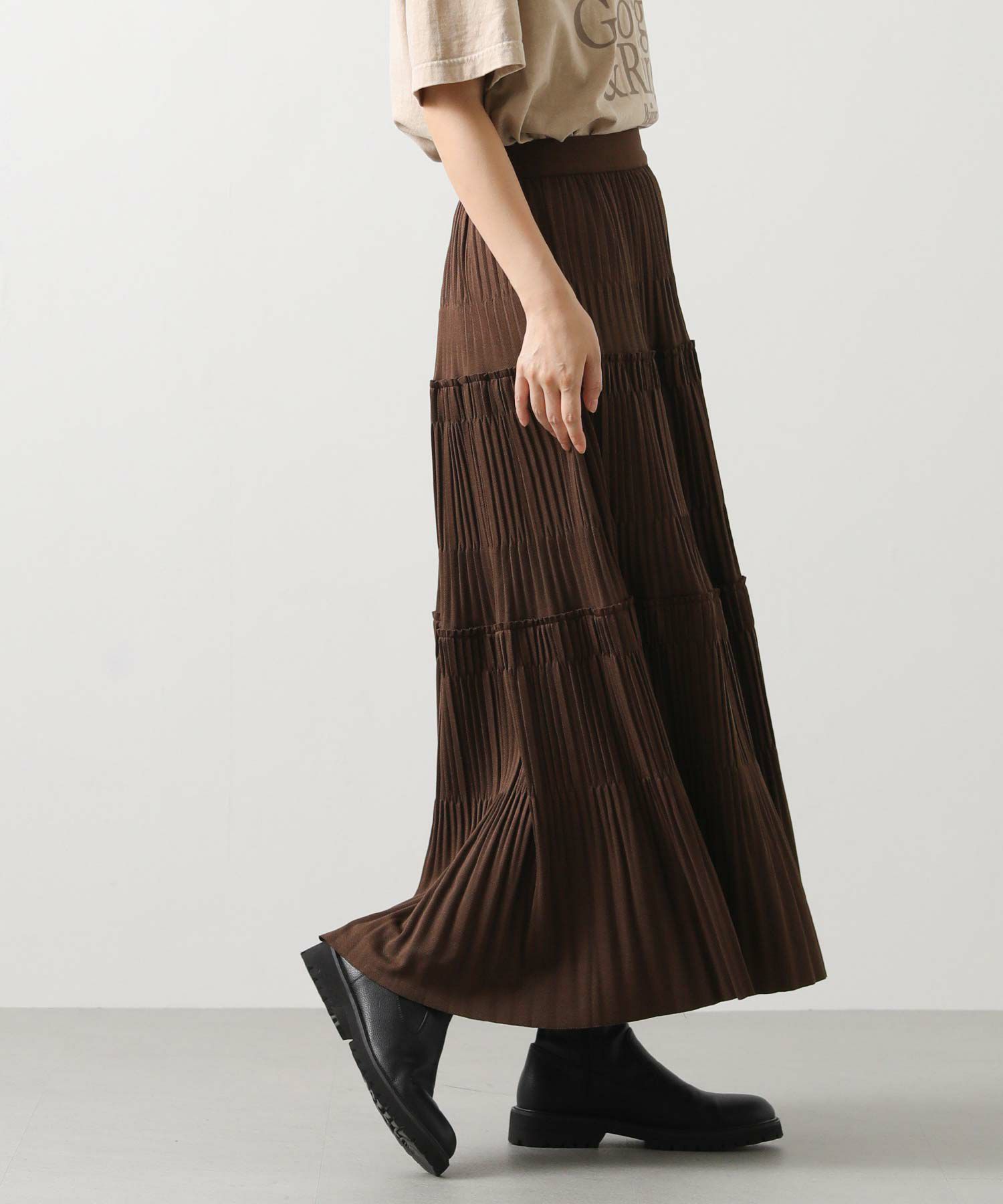 Gready Brilliantカットティアードプリーツスカート | SEKIMIKI Online