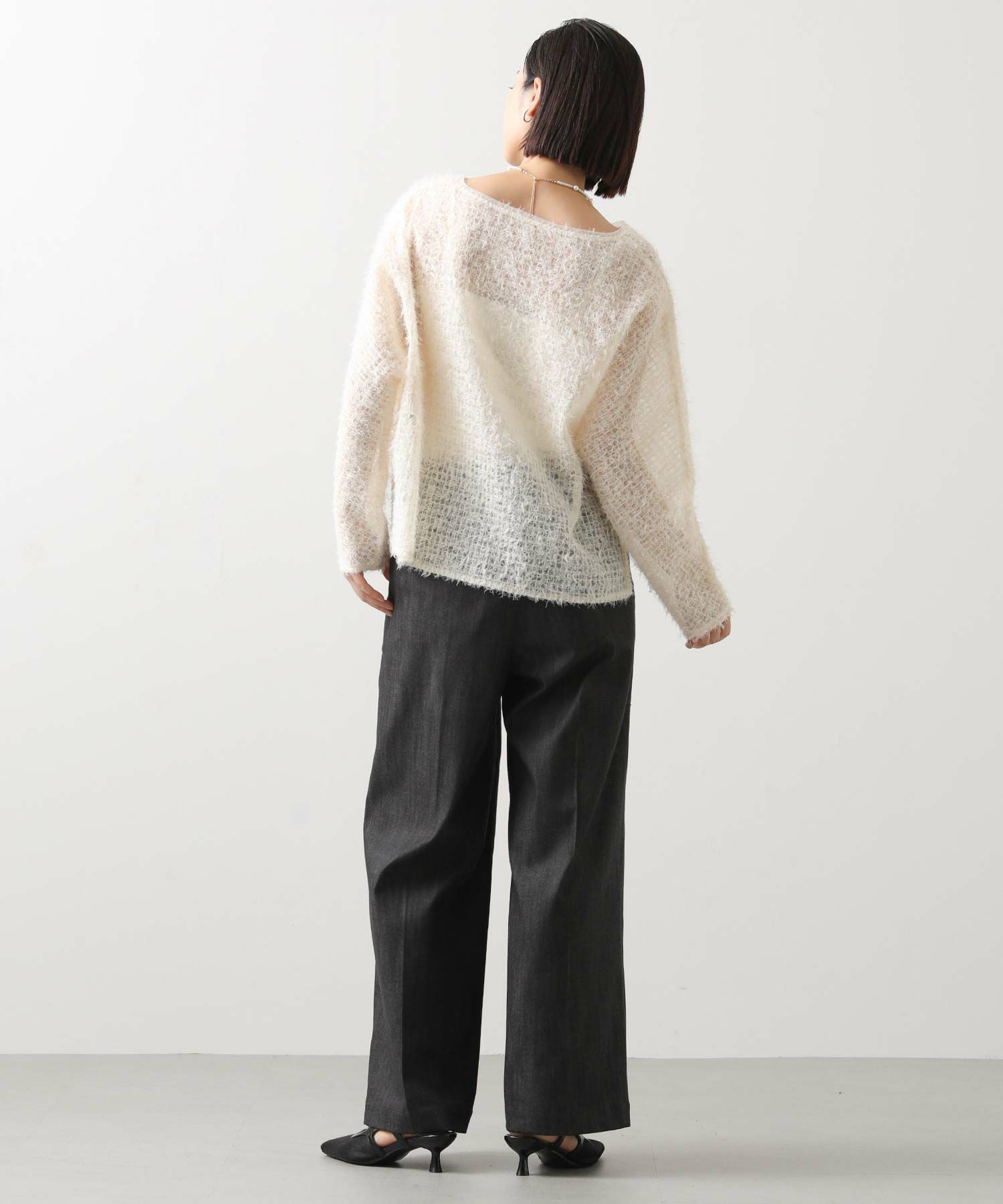 Gready Brilliantフリンジチュールドルマンブラウス | SEKIMIKI Online