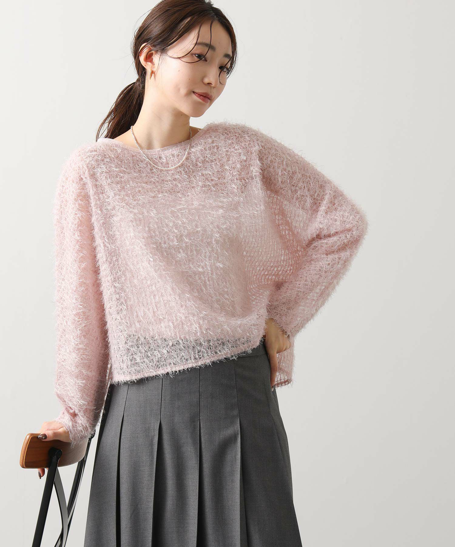 Gready Brilliantフリンジチュールドルマンブラウス | SEKIMIKI Online