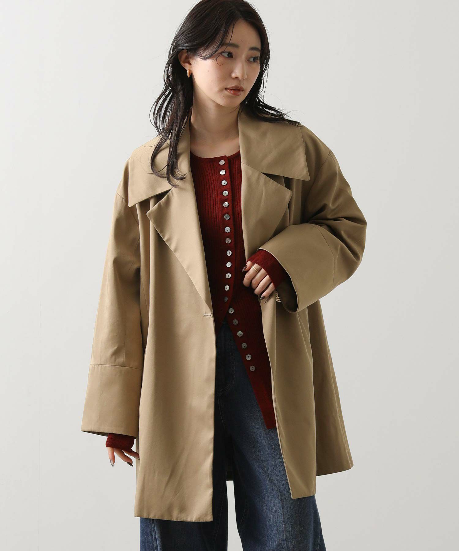 Gready BrilliantLU大衿金釦コート | SEKIMIKI Online