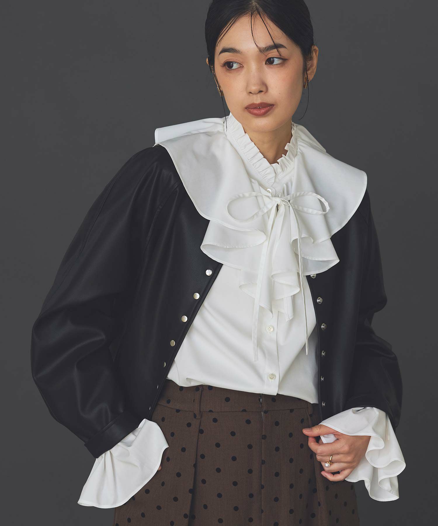 Gready BrilliantLUレザークルージャケット | SEKIMIKI Online