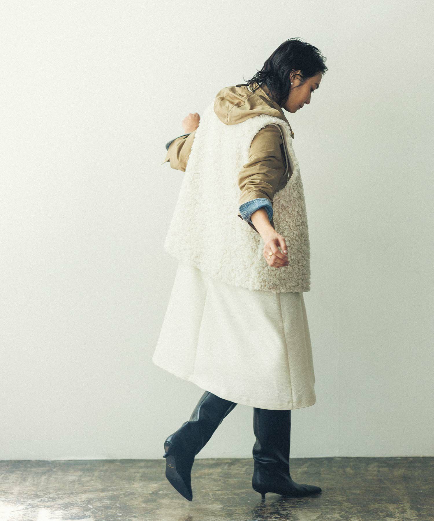 Gready Brilliants.LUツイードVネックジャンスカ | SEKIMIKI Online