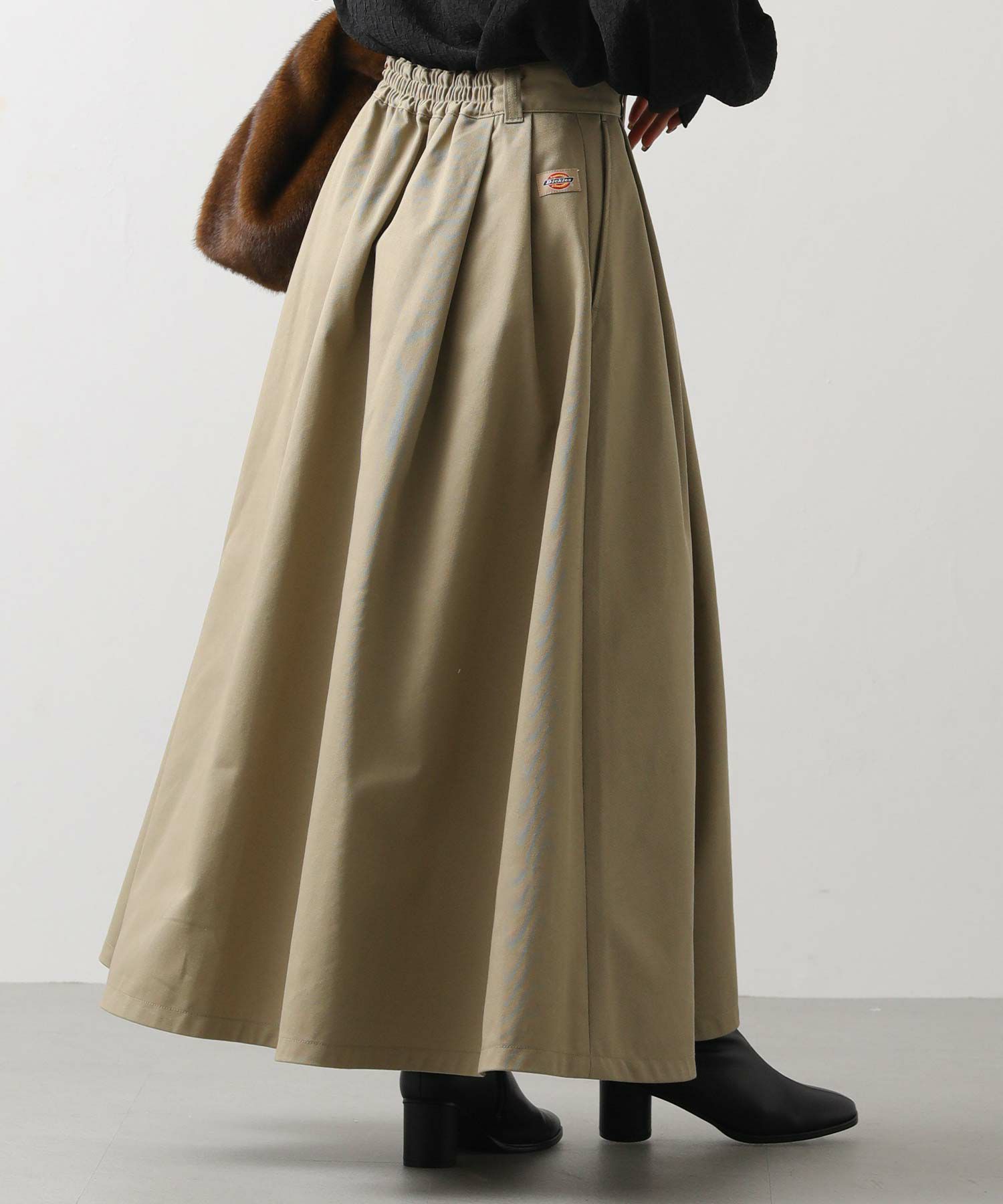 タグ付✨️BRILL 24SS チノタックフレアスカート ベージュ 36 タグ付