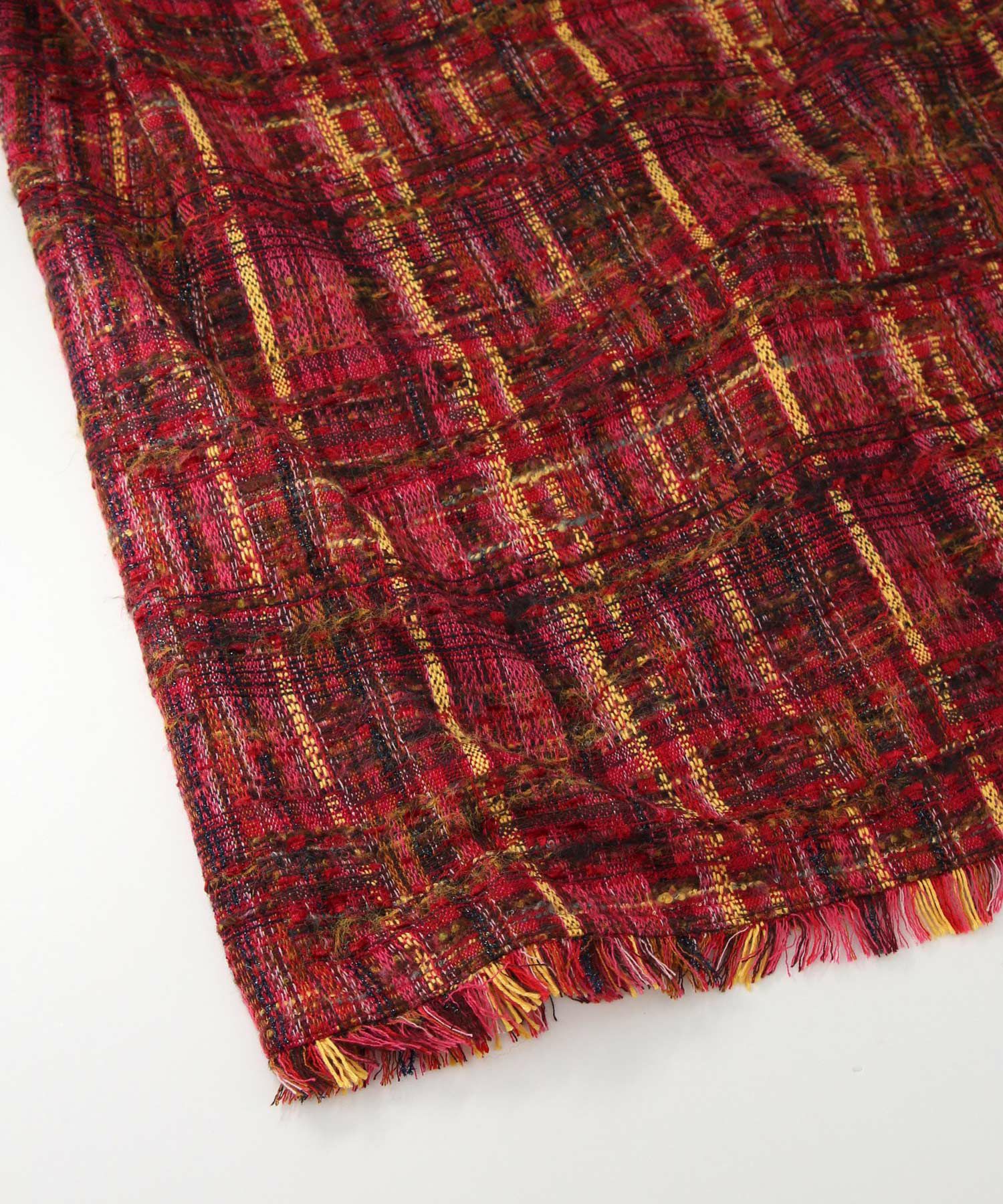 Gready Brilliants.ツィードチェック裾フリンジスカート | SEKIMIKI Online