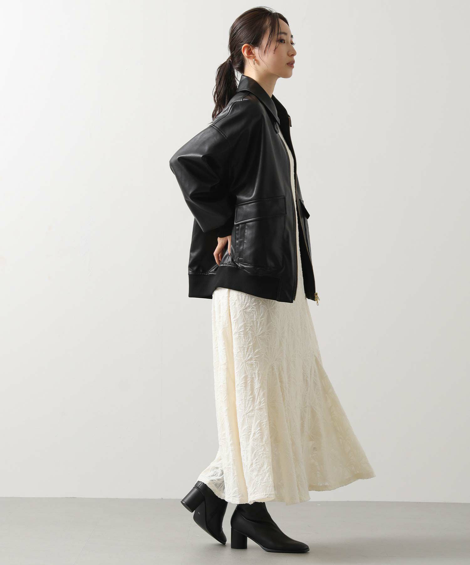 Gready Brilliant【竹下 玲奈select item】レザーステンブルゾン