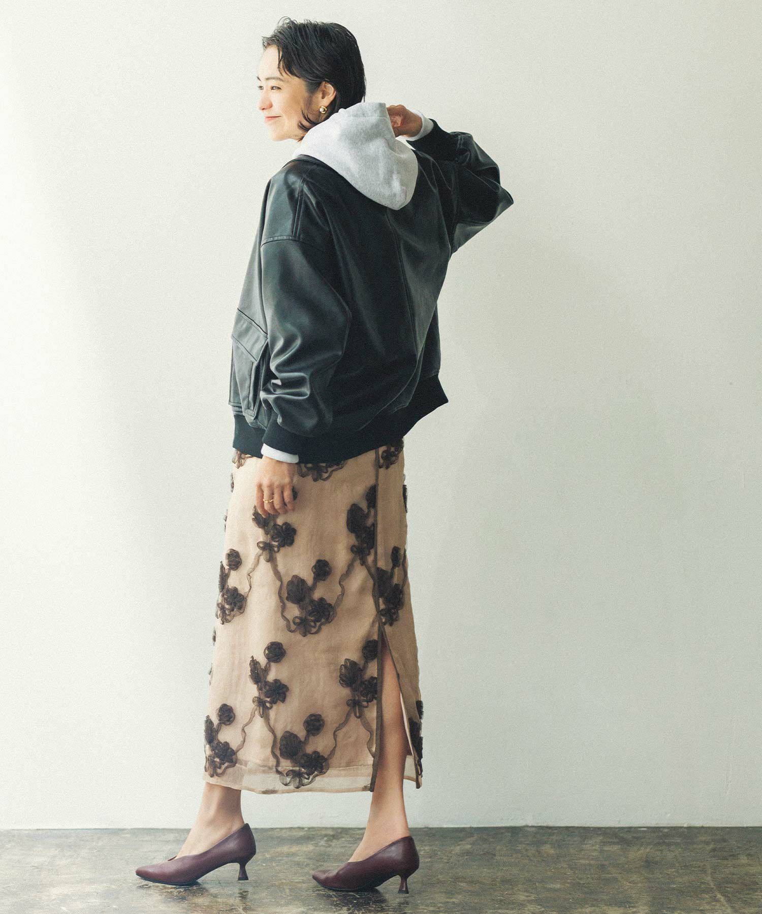 Gready Brilliant【竹下 玲奈select item】レザーステンブルゾン